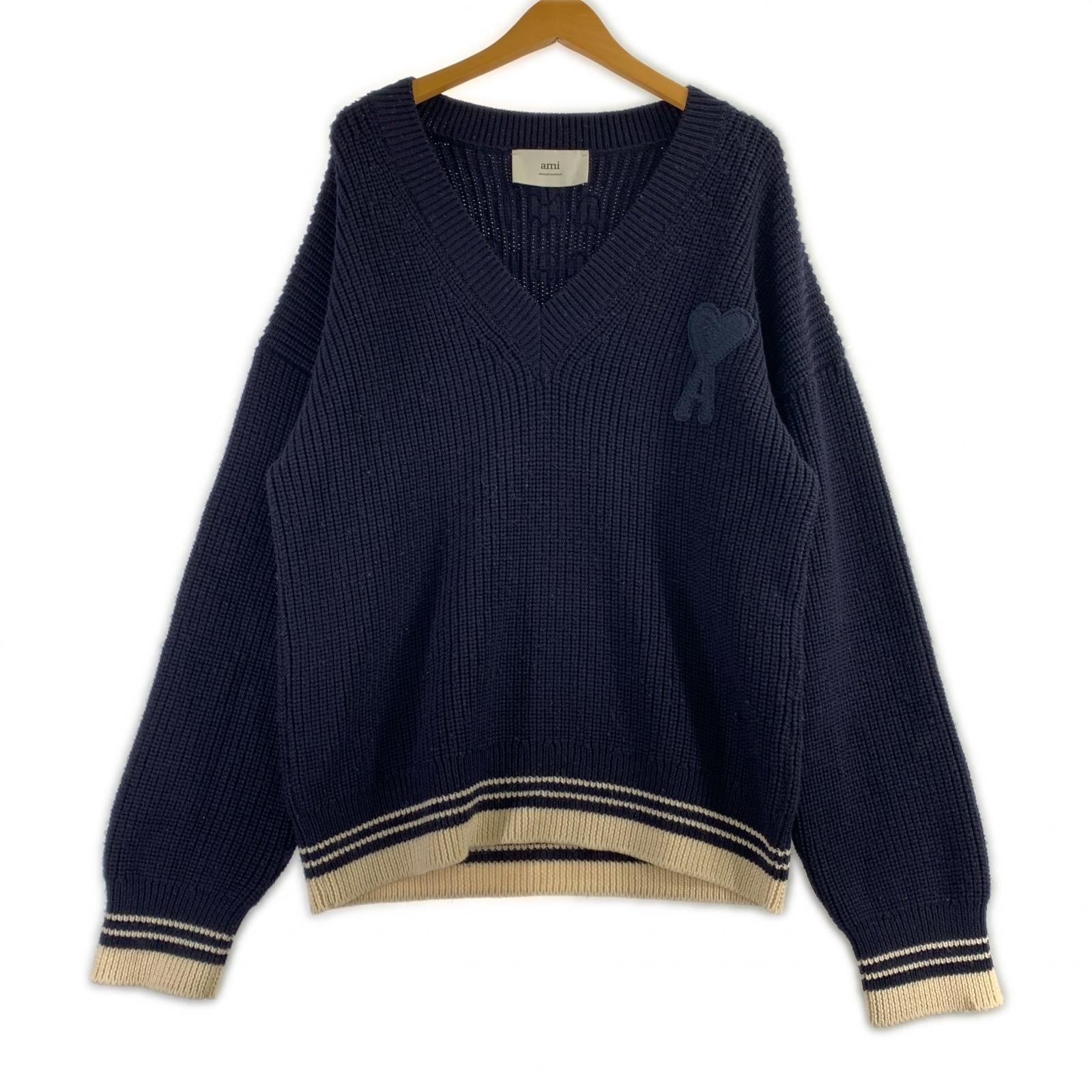 ニット 25SS Wool Ribbed V-Neck Sweater L L