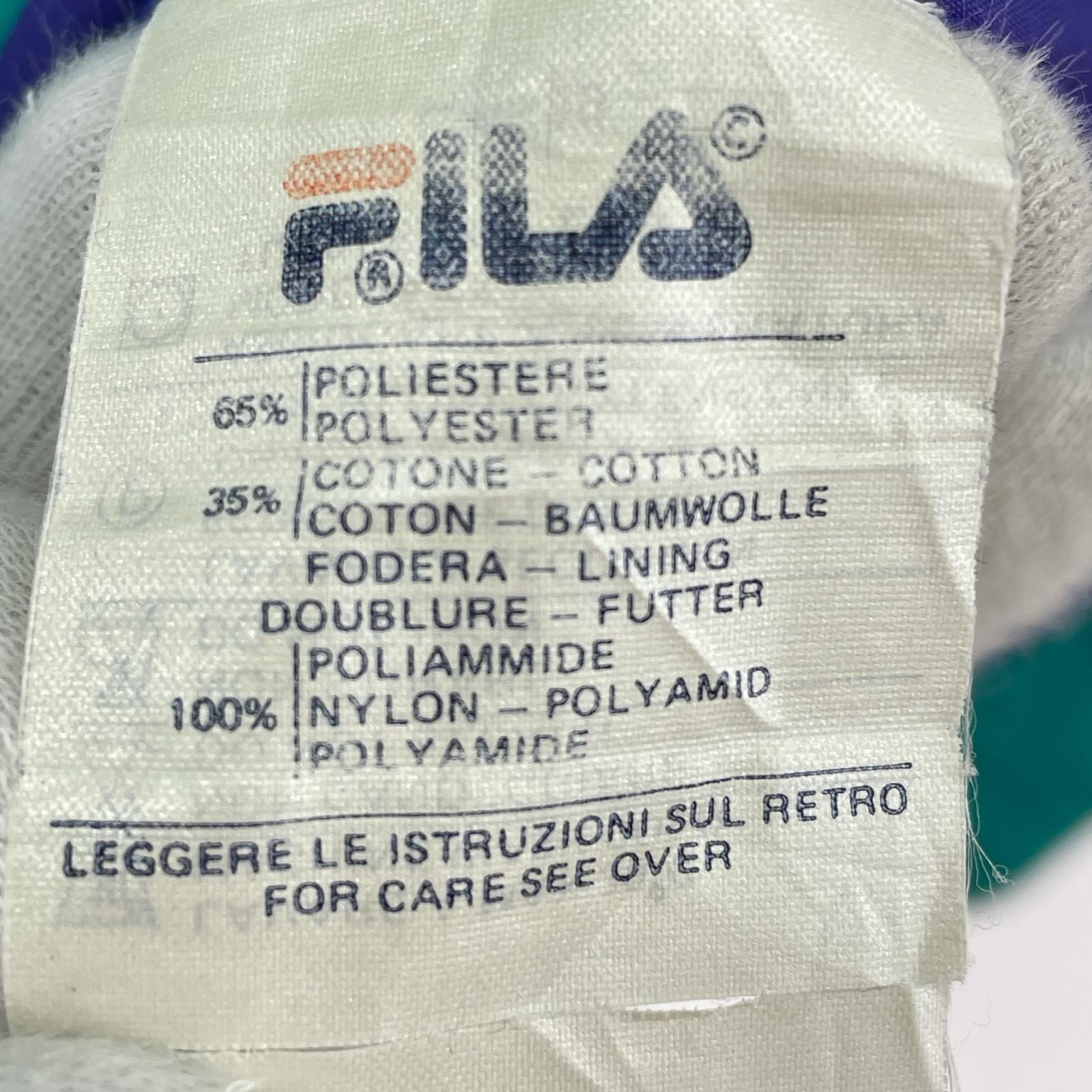 ジャケット 90s FILA ナイロン ジップアップ 緑 (XL) グリーン