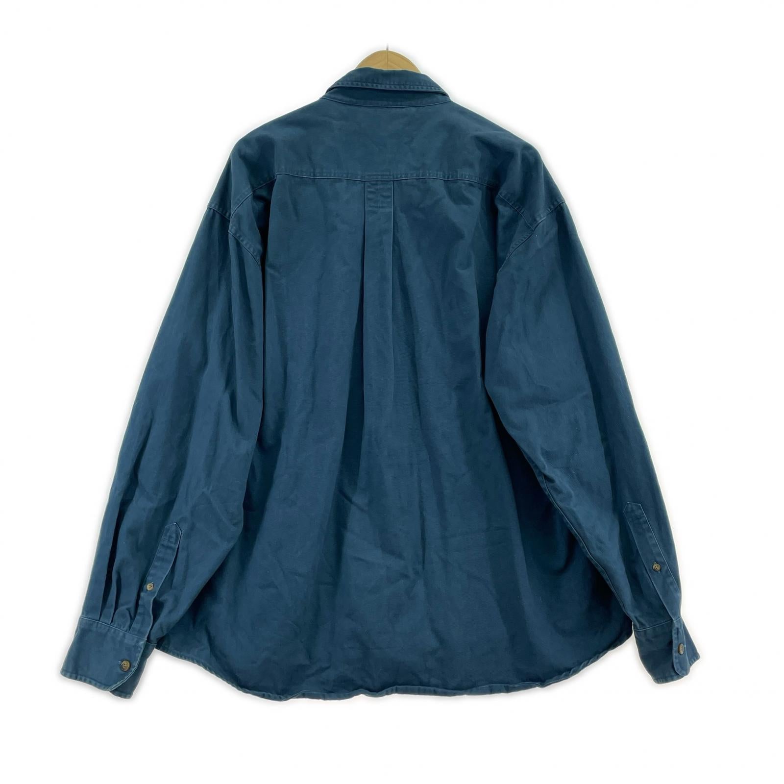 長袖シャツ Hard Rock Cafe ワーク 青 (XL) ブルー