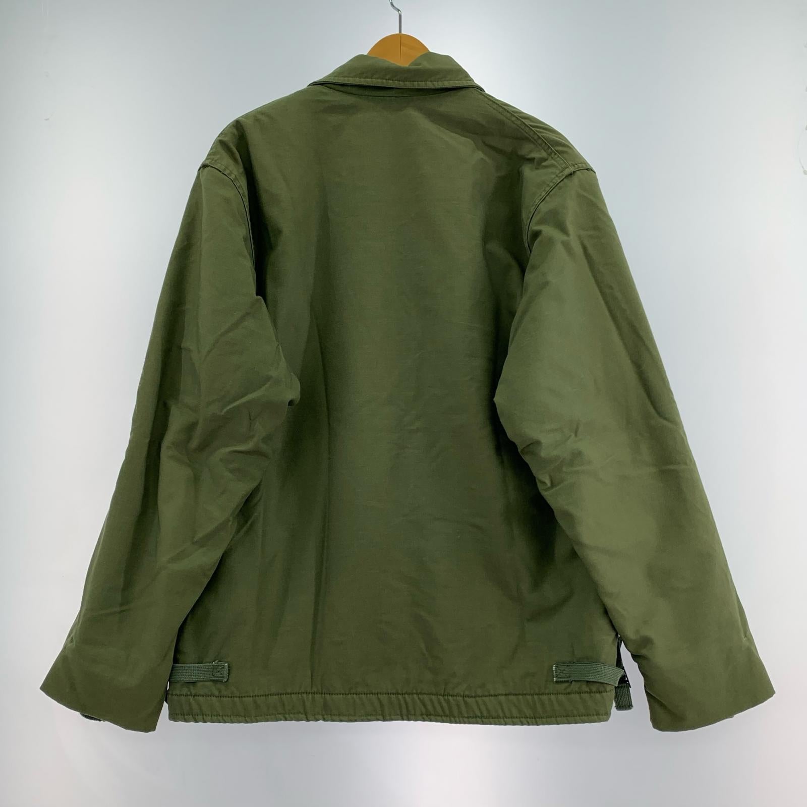 ミリタリージャケット 70s U.S.NAVY A-2 デッキジャケット カーキ L カーキ