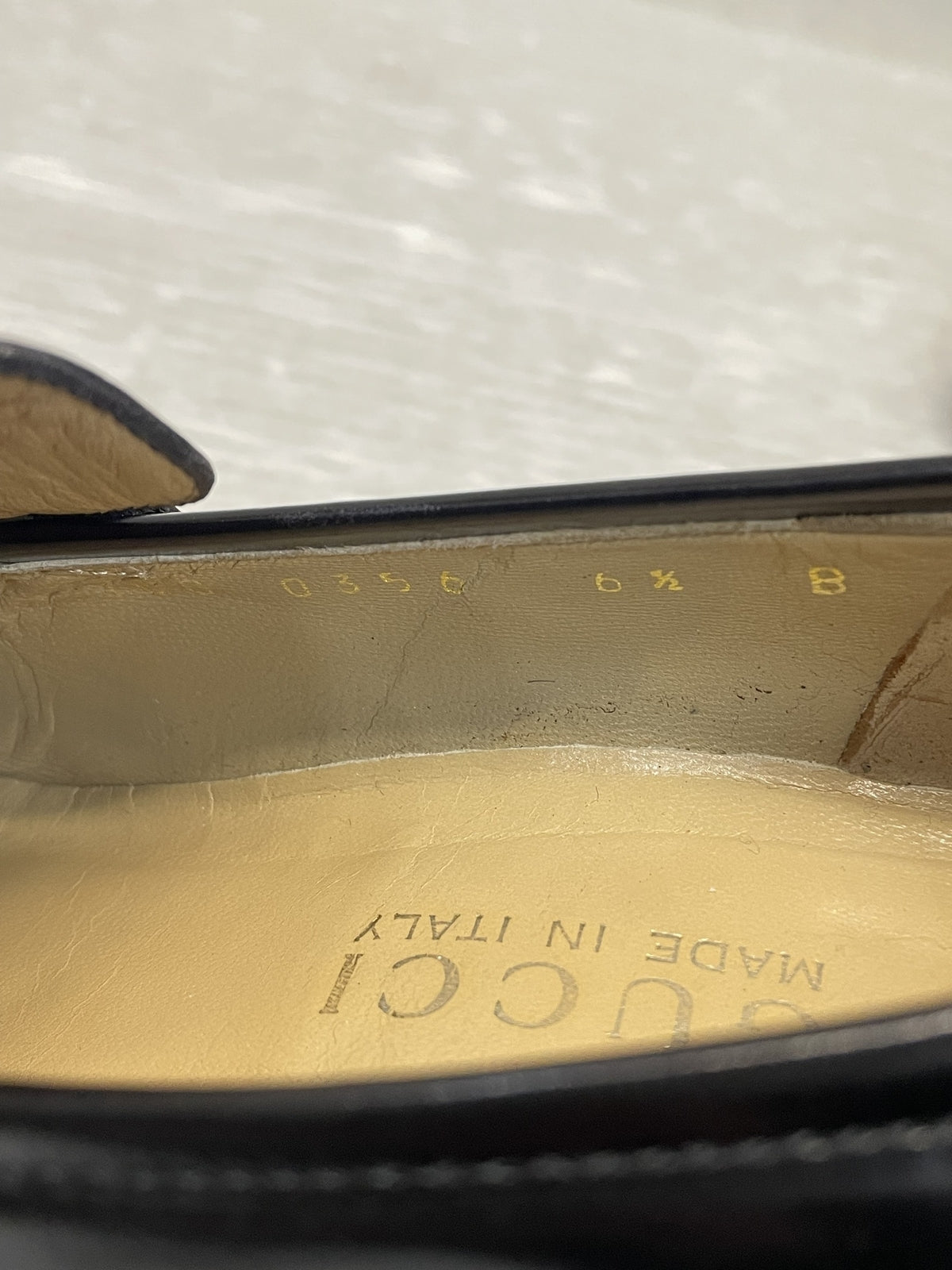 GUCCI ホースビット ヒールローファー 6 1/2 黒
