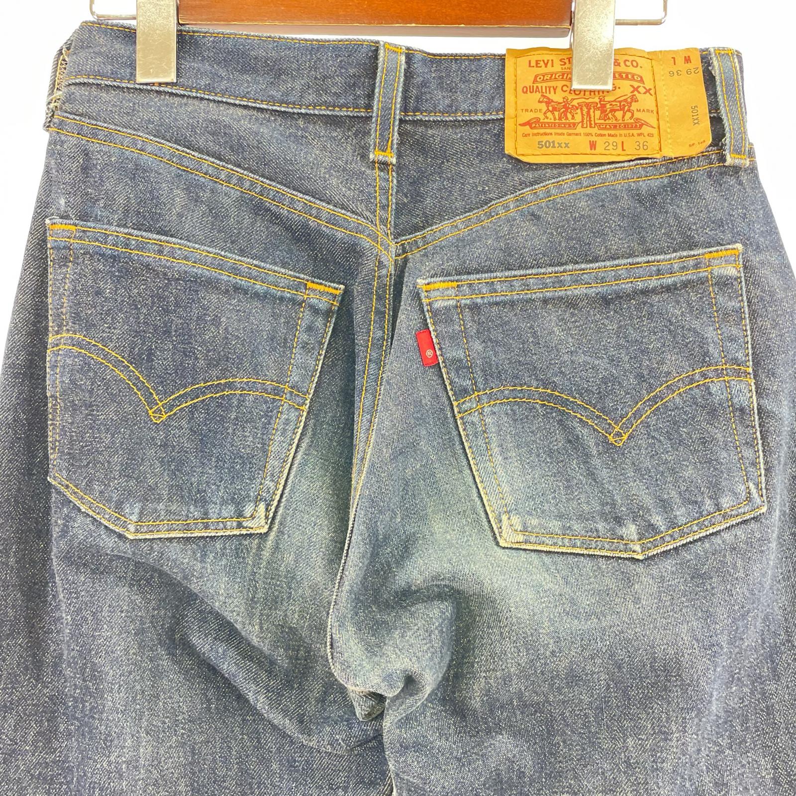 パンツ 濃紺 501xx ボタン裏553 00s 29/36 29 ブルー