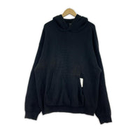 ニット コットンニットフーディ 黒 XL LL ブラック