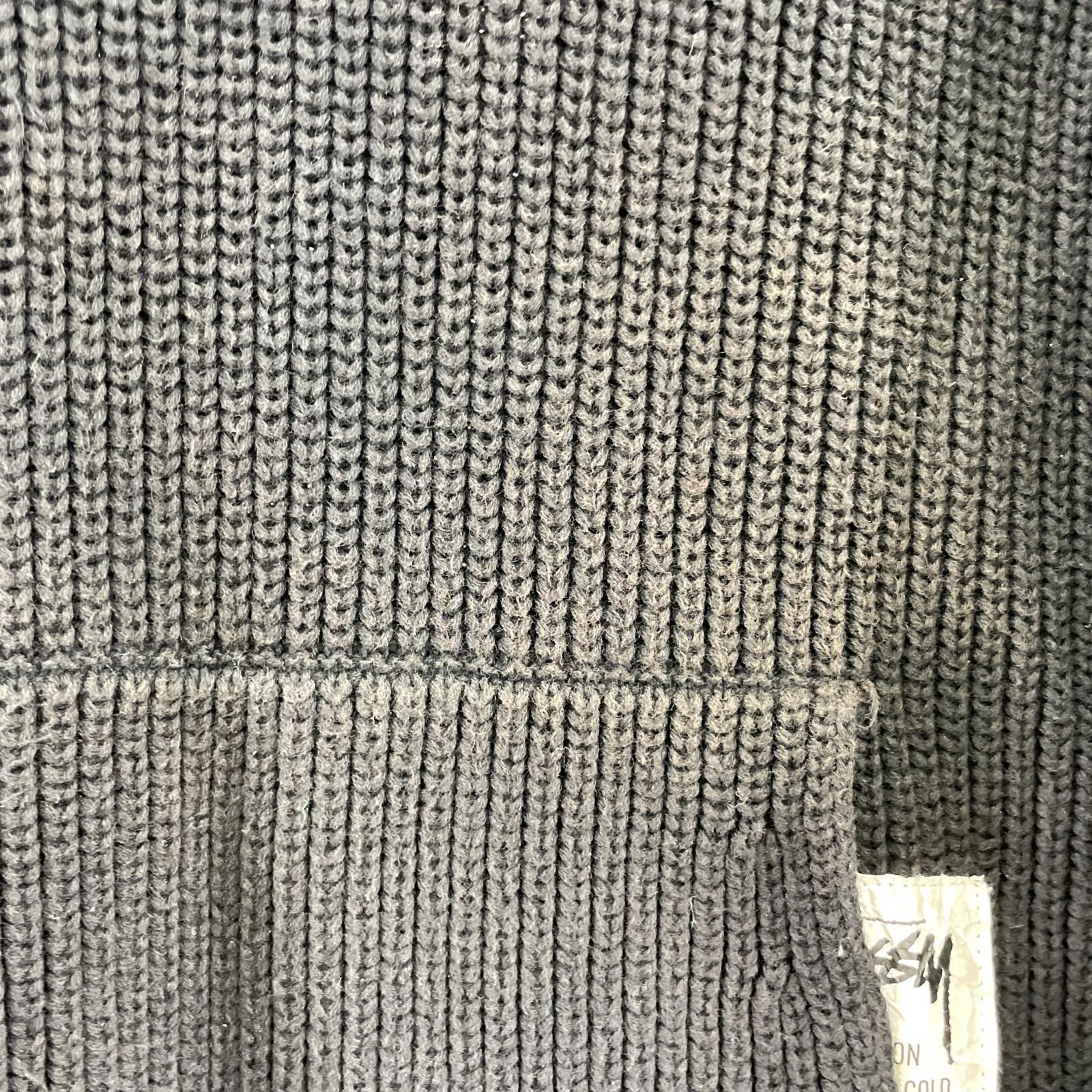 ニット コットンニットフーディ 黒 XL LL ブラック