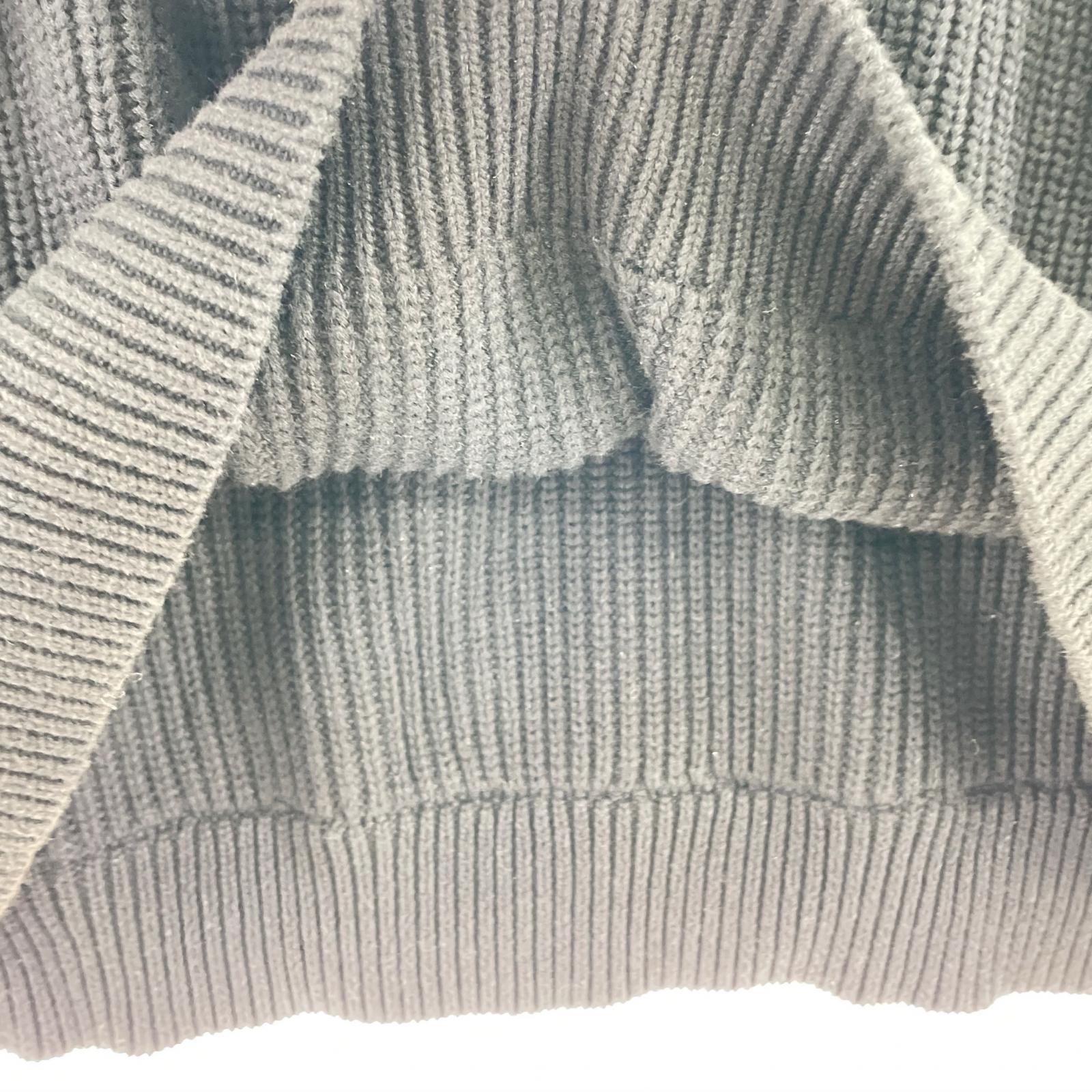 ニット コットンニットフーディ 黒 XL LL ブラック