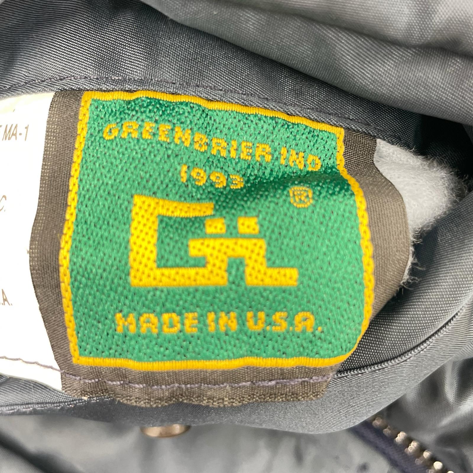 ジャケット GREENBRIER IND.INC MA-1 M