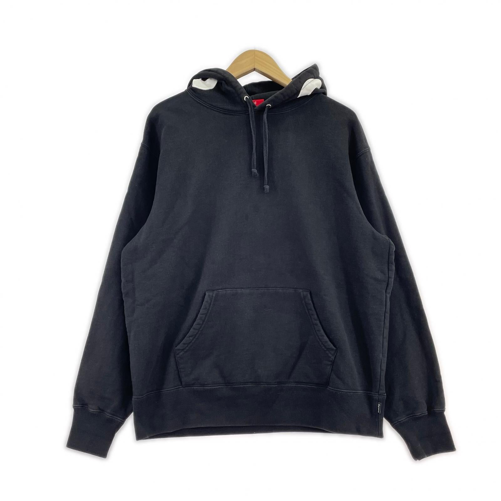 パーカー Contrast Hooded Sweatshirt/黒/S S ブラック