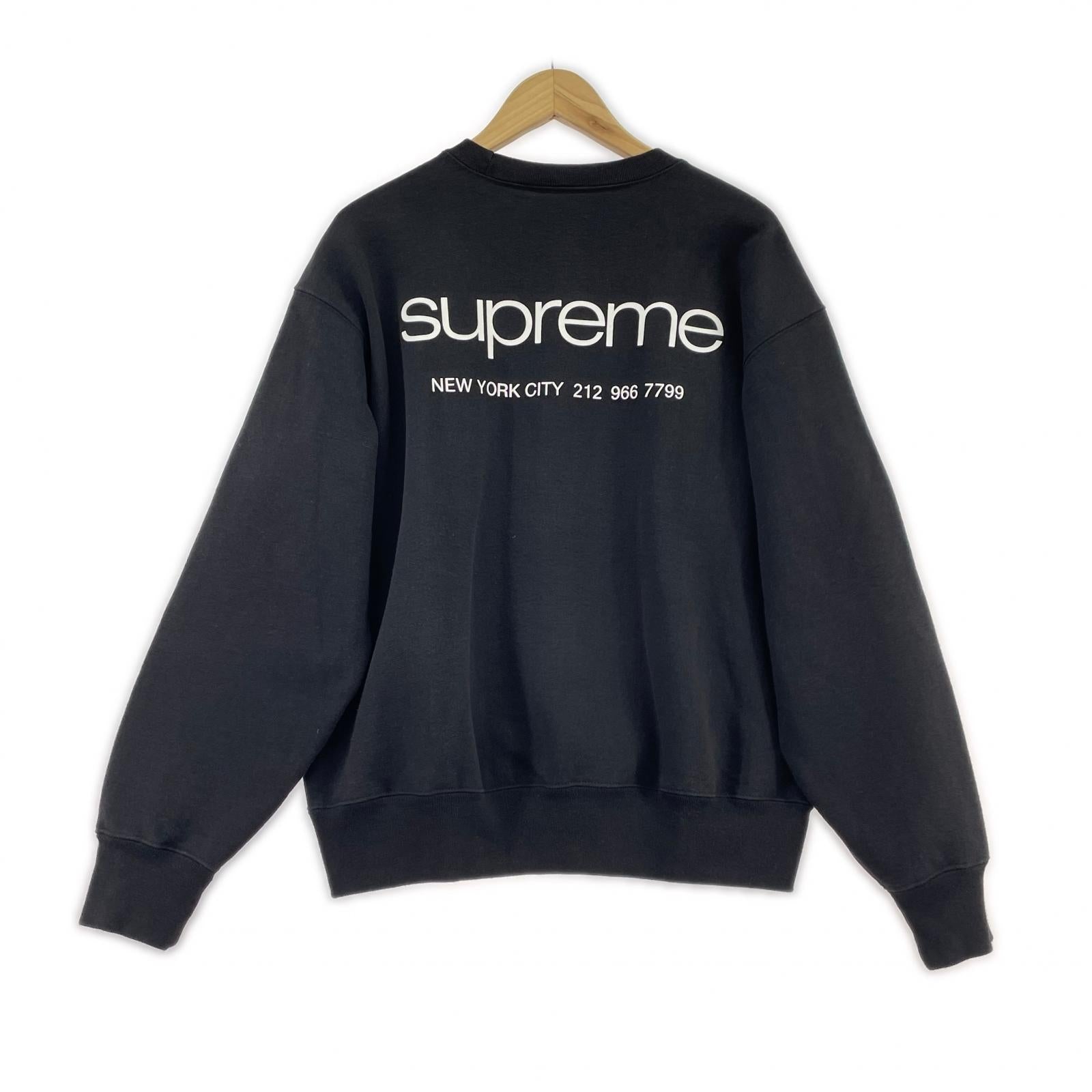 スウェット NYC CREW NECK/黒/S S ブラック