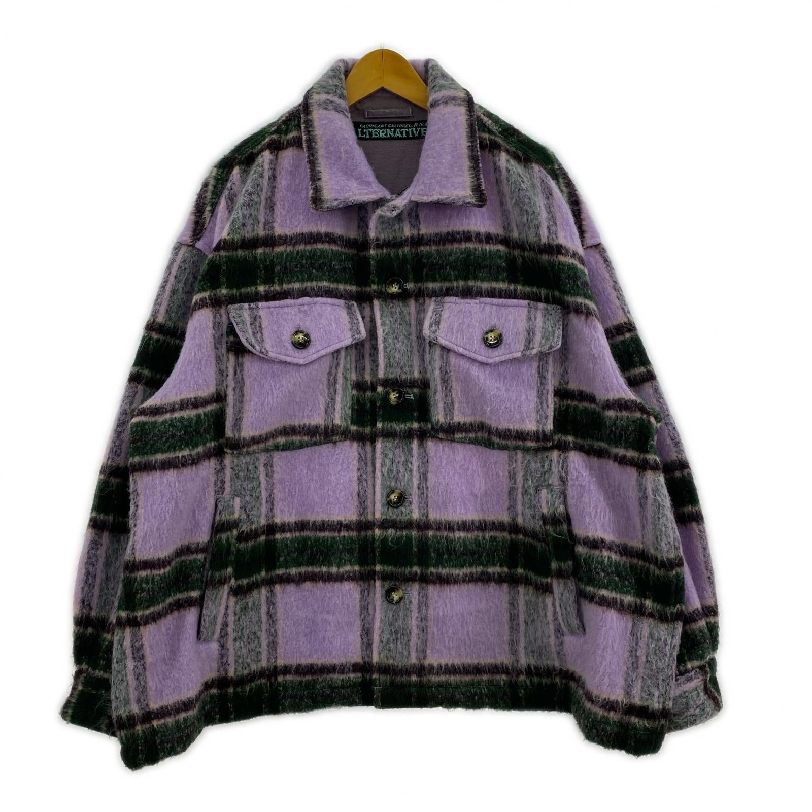ジャケット ×ALTERNATIVE シャギーシャツジャケット M M