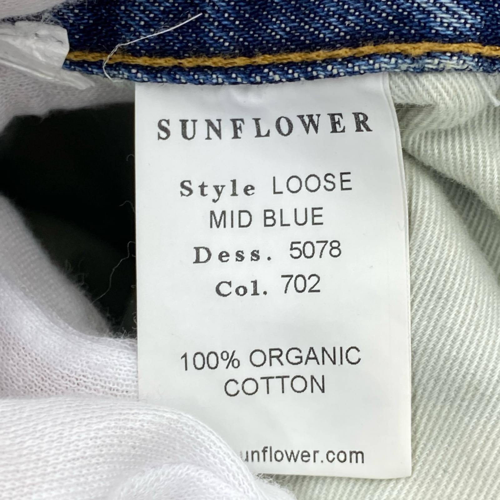 デニムパンツ SUNFLOWER LOOSE MID BLUE 33/32