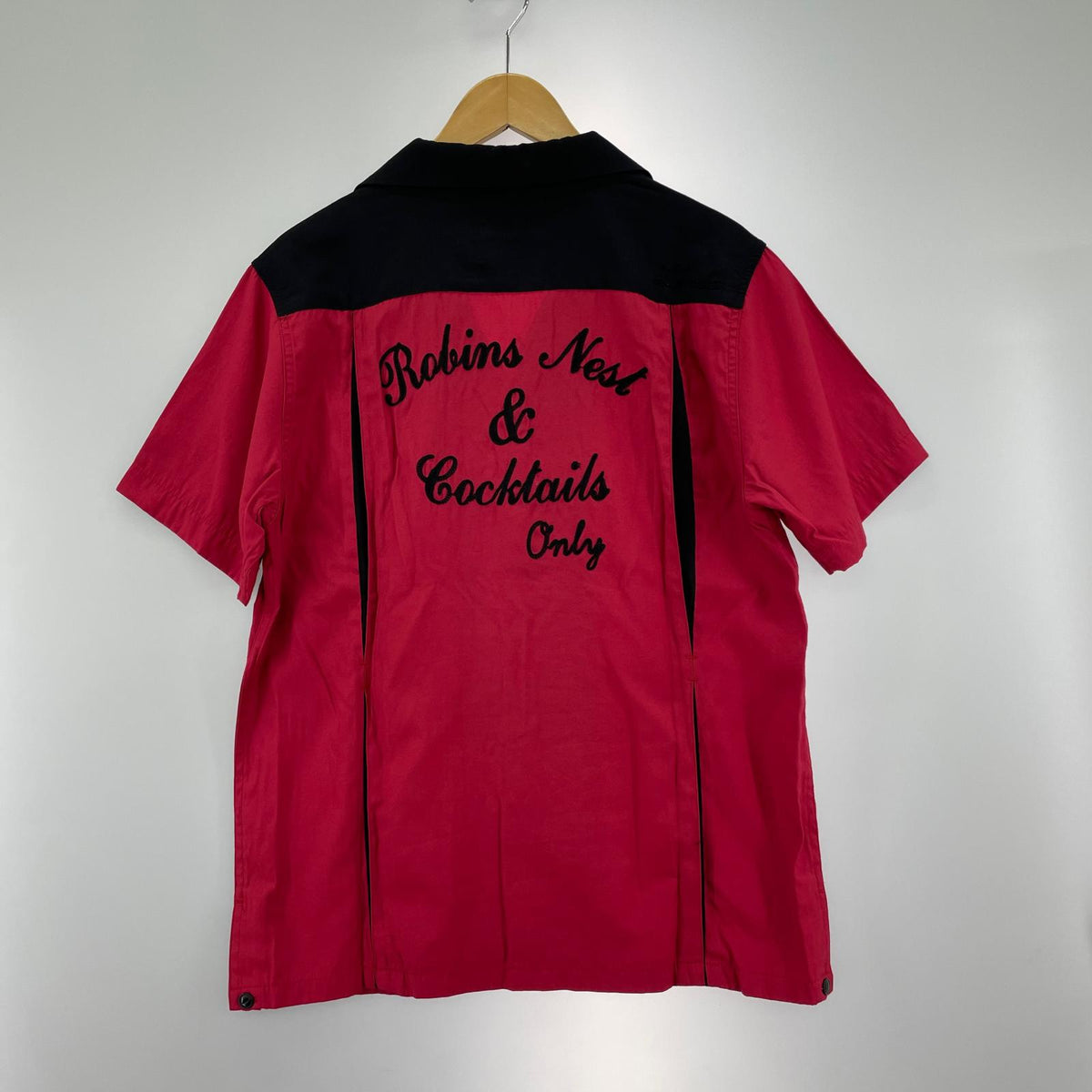半袖シャツ ボウリングシャツ L レッド
