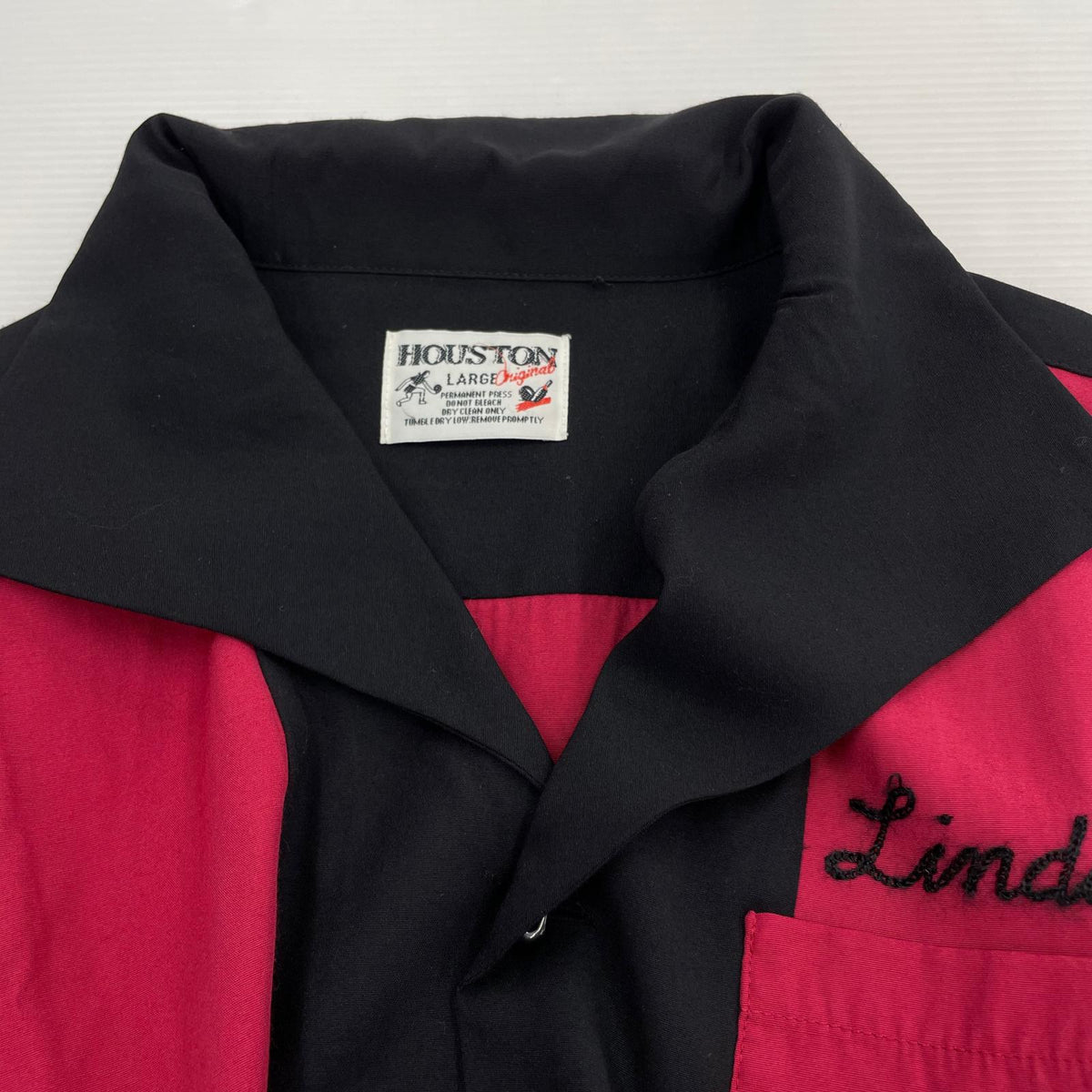 半袖シャツ ボウリングシャツ L レッド