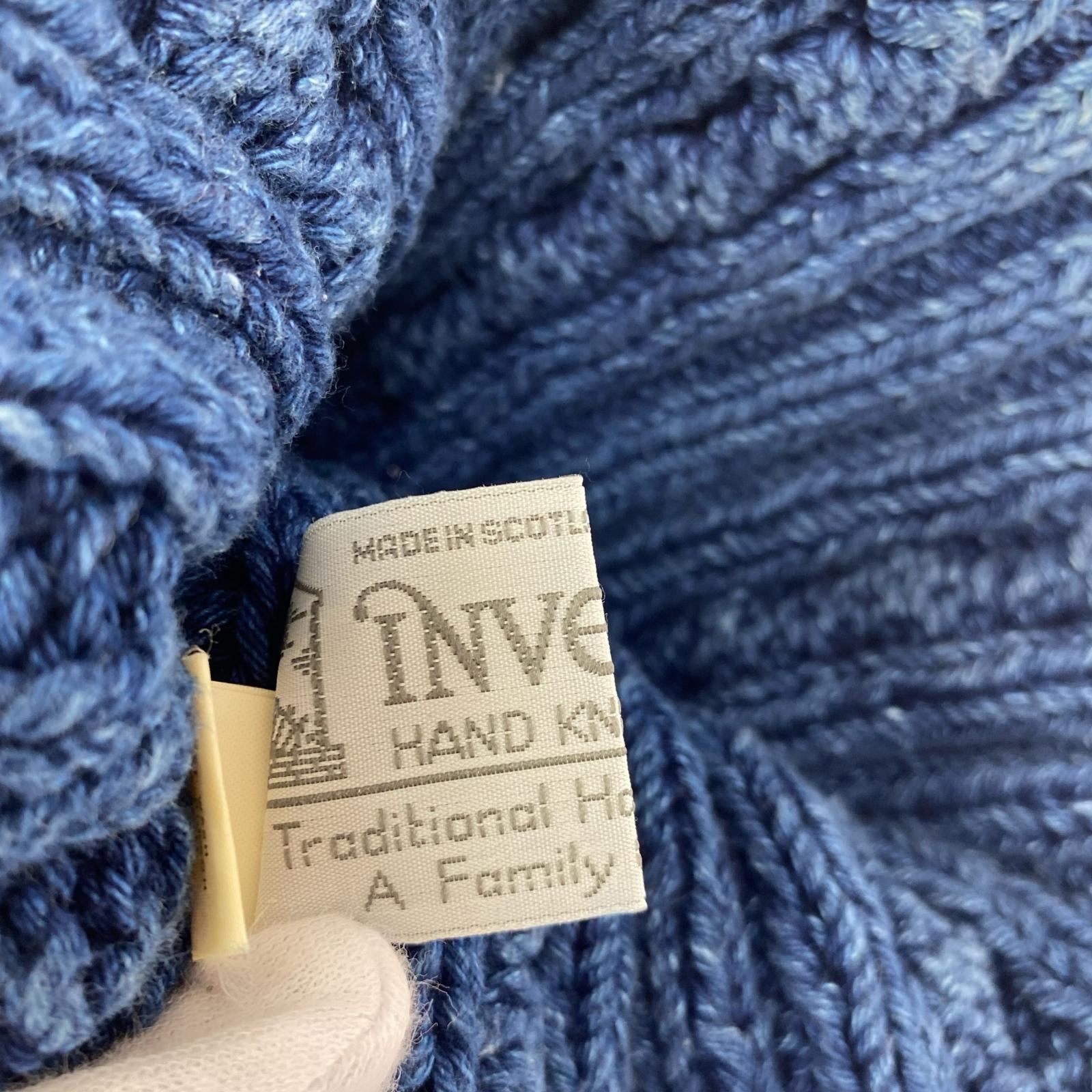 ニットキャップ DENIM YARN COTTON KNIT ブルー