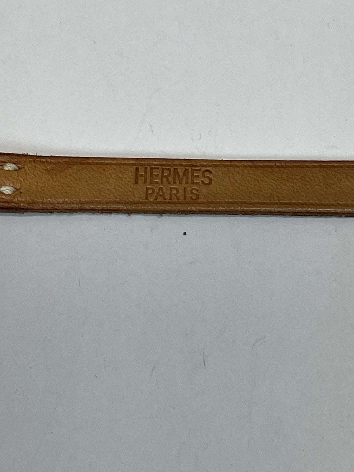 HERMES アピ3 レザーブレスレット □G刻印 茶