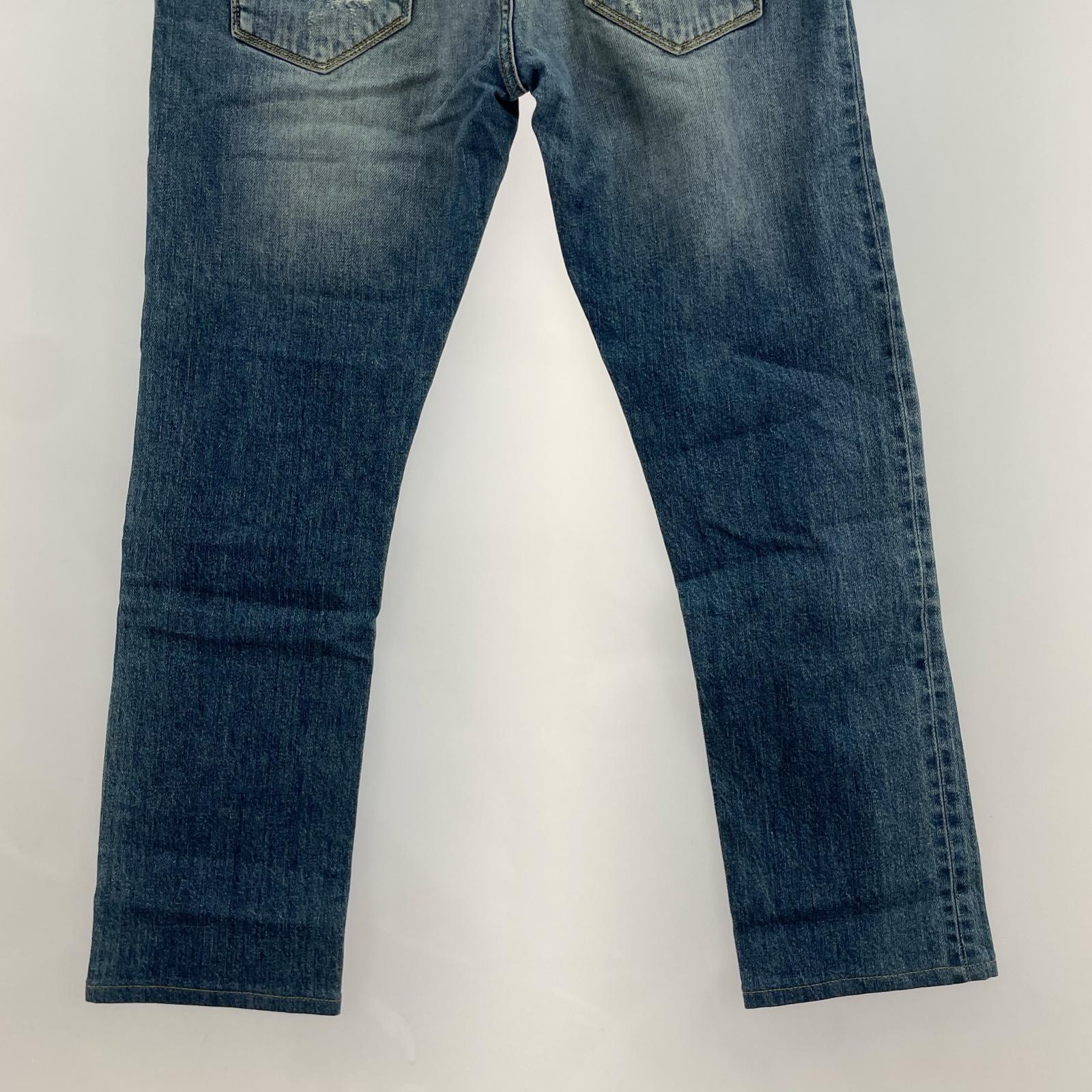 デニムパンツ コットンダメージデニム 34 IDG