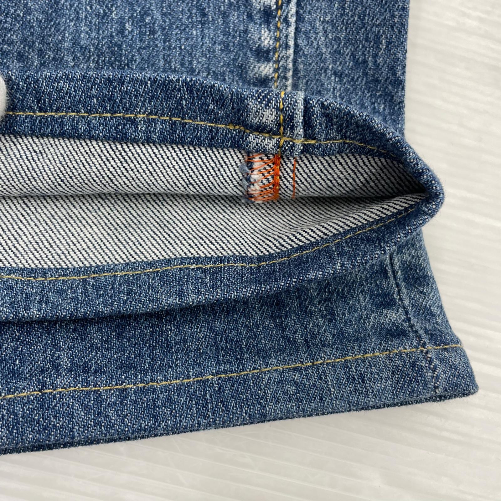 デニムパンツ コットンダメージデニム 34 IDG