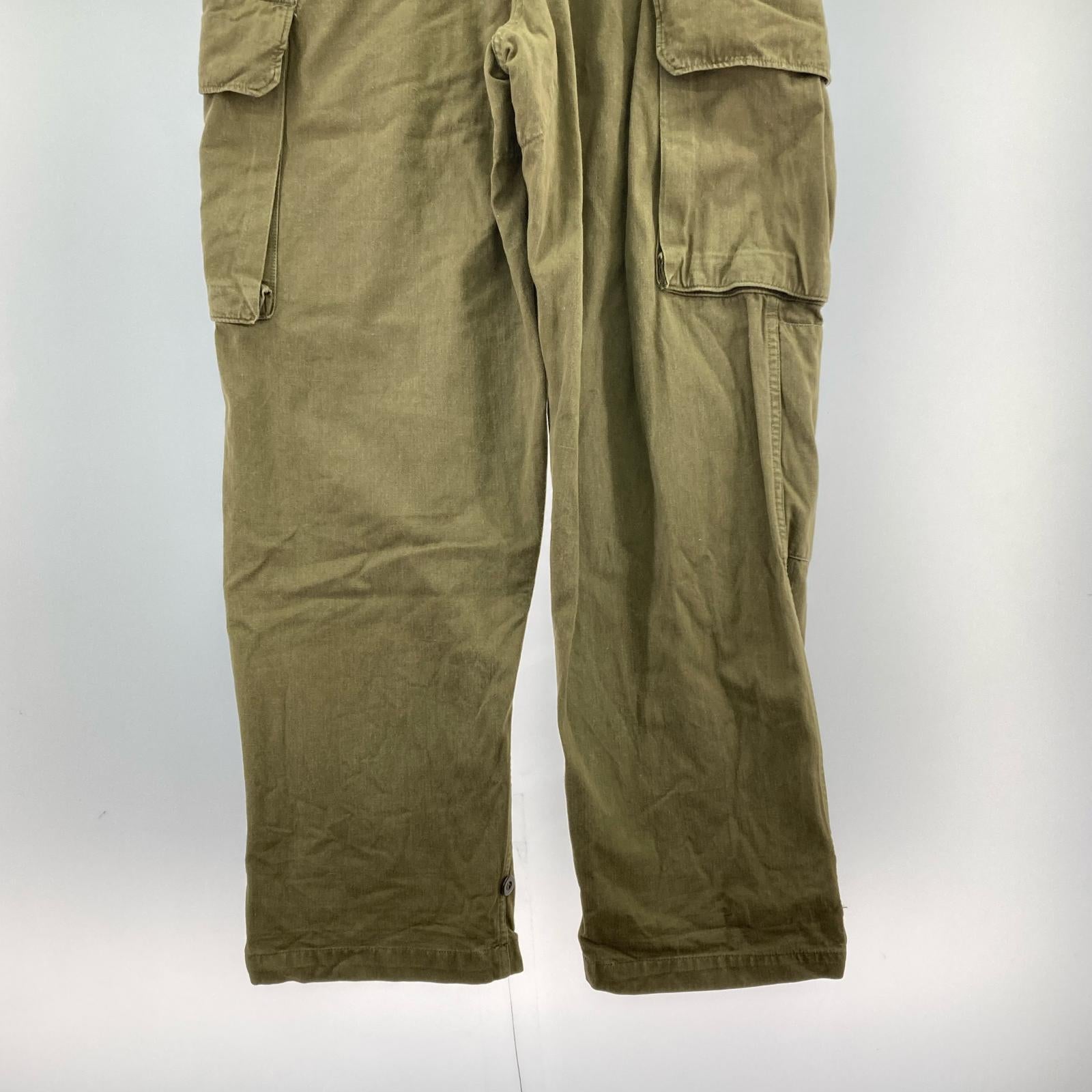 パンツ FRENCH ARMY 60s M-47 後期 HBT カーゴパンツ 35 カーキ