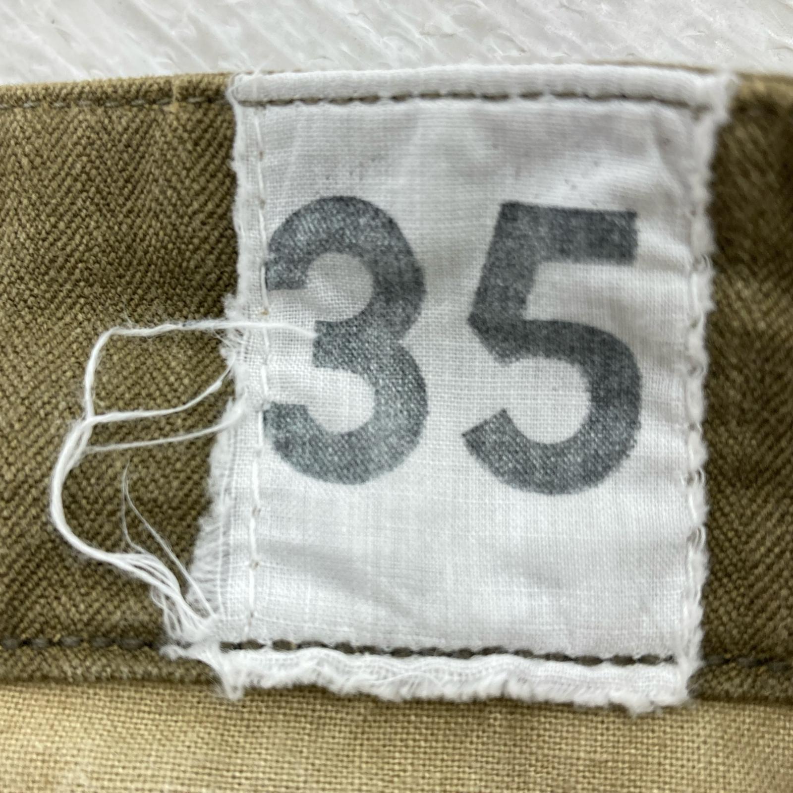 パンツ FRENCH ARMY 60s M-47 後期 HBT カーゴパンツ 35 カーキ