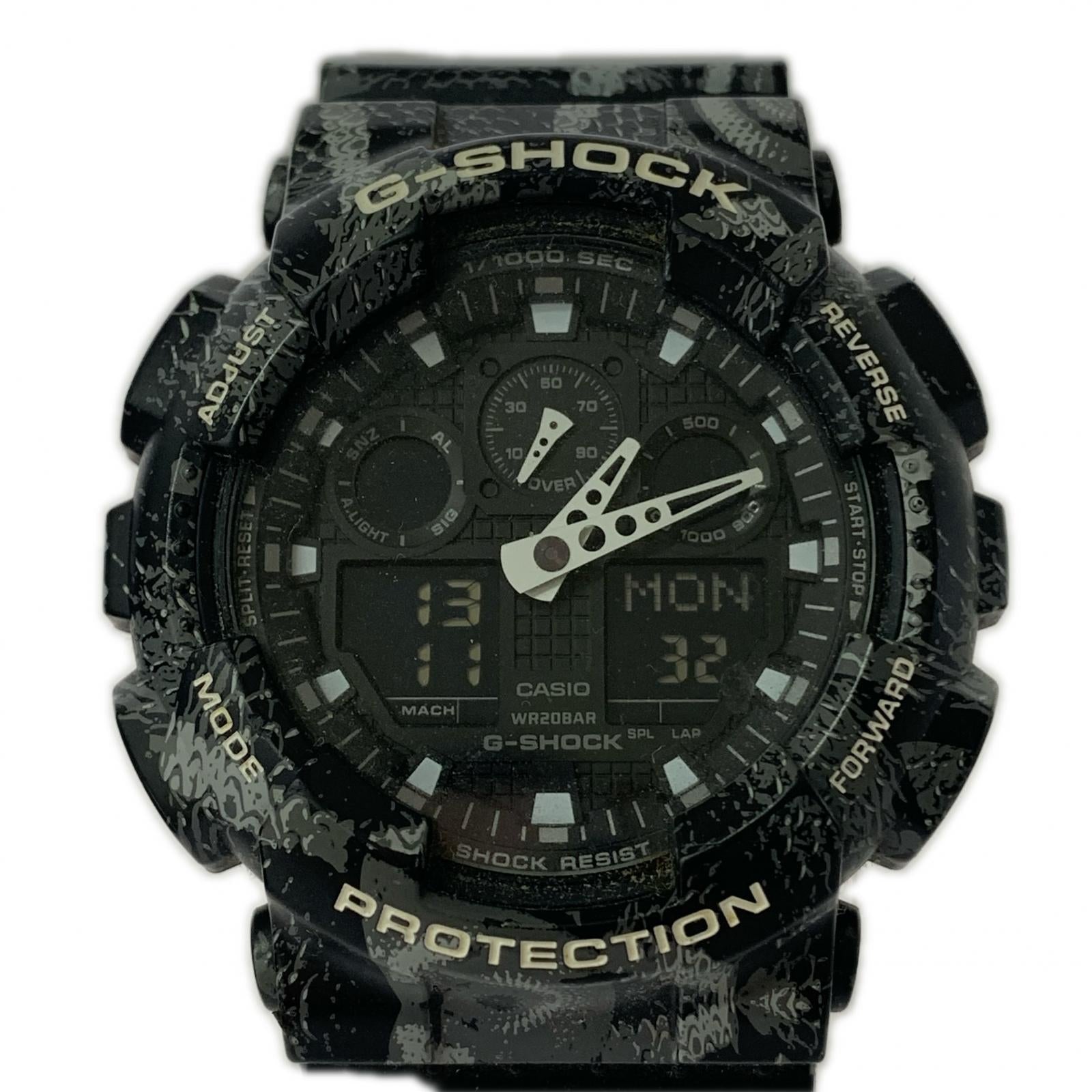 腕時計 MARCELO BURLON G-SHOCK GA-100MRB デジタル 腕時計 ブラック 箱有 ブラック