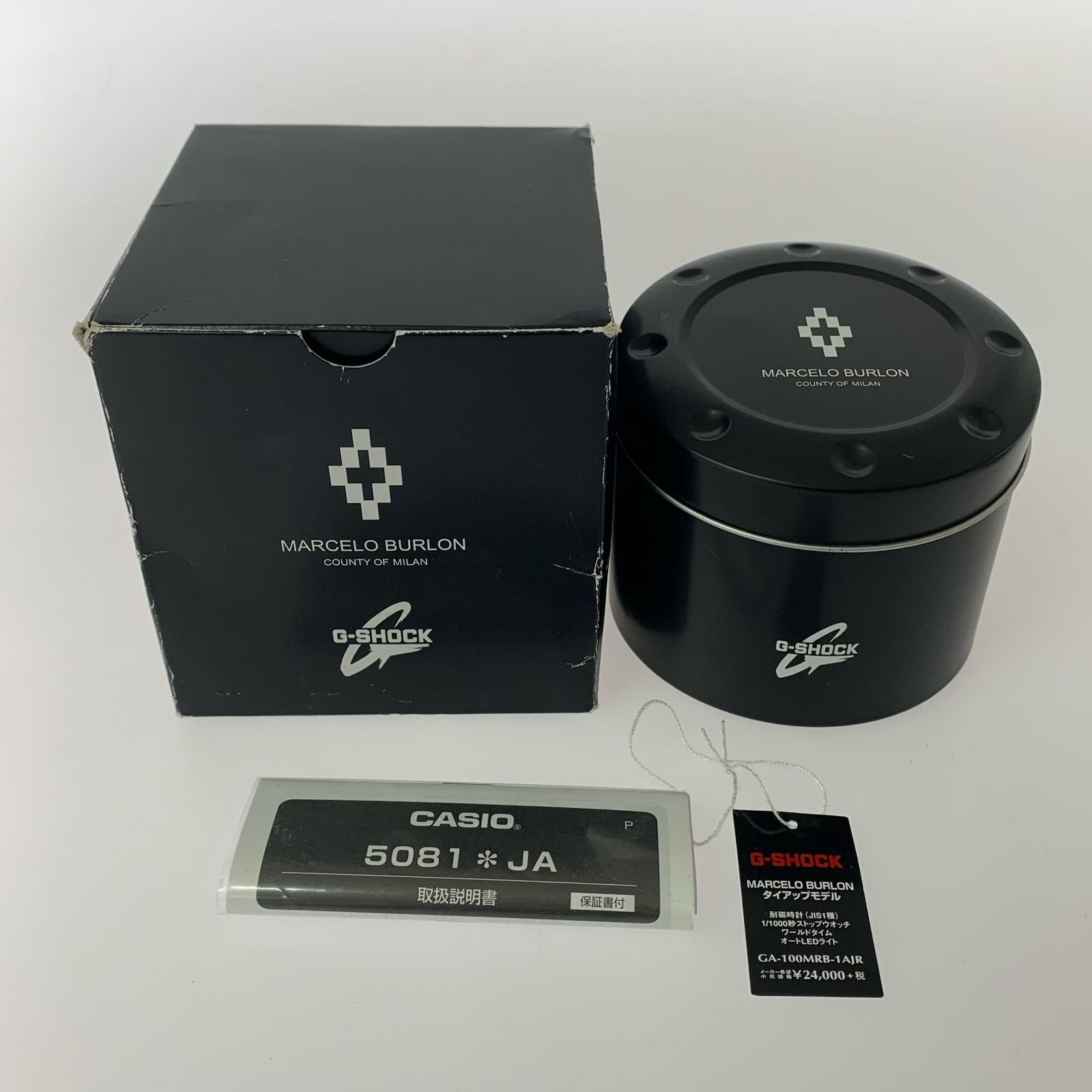 腕時計 MARCELO BURLON G-SHOCK GA-100MRB デジタル 腕時計 ブラック 箱有 ブラック