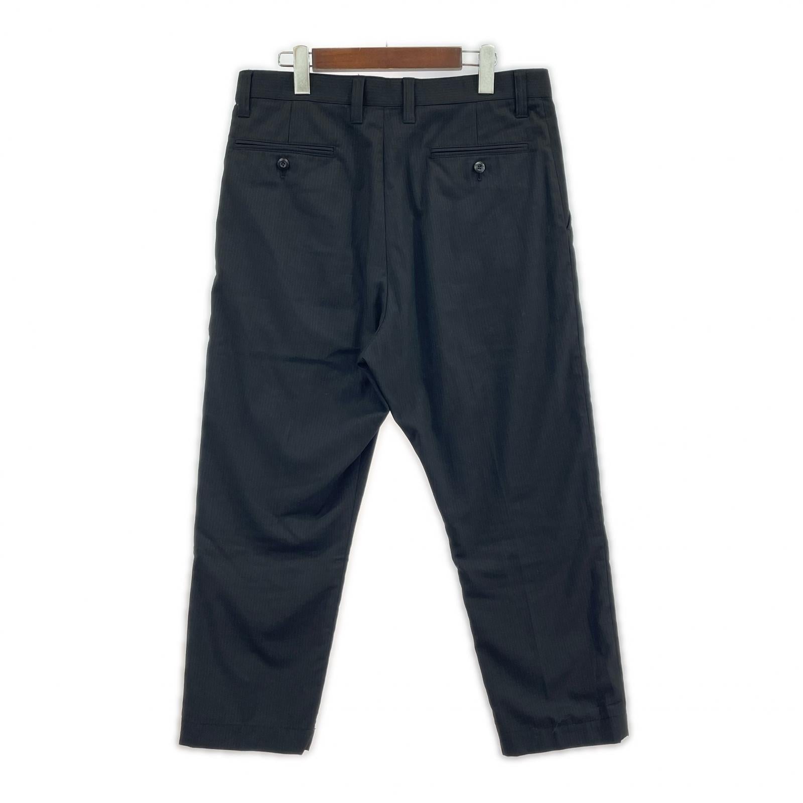 パンツ JUNYA WATANABE COMME des GARCONS MAN 21SS エステルレーヨンストライプパンツ S ブラック S ブラック