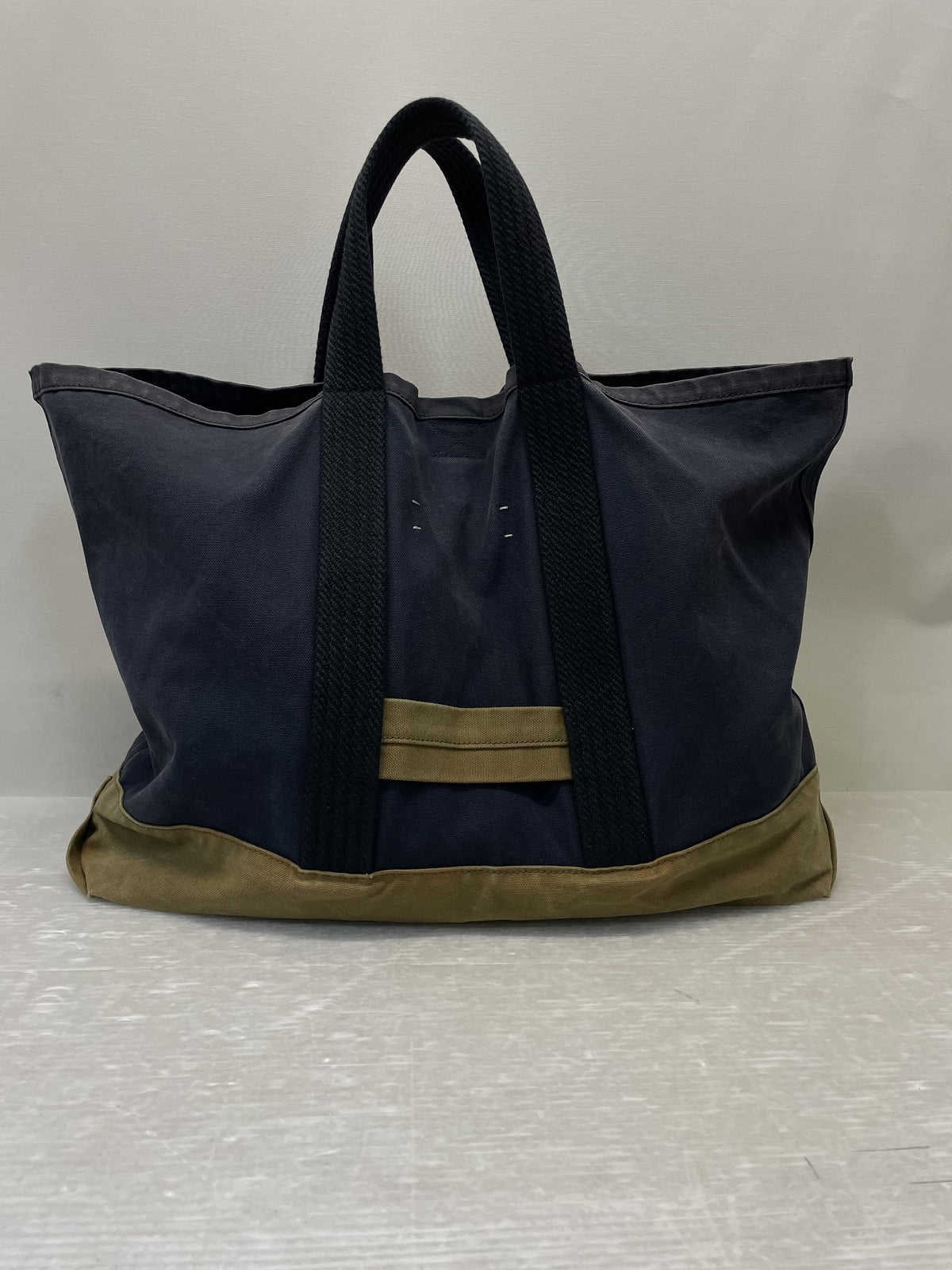 その他バッグ MARNI デザインキャンバストートバッグ ネイビー×ベージュ