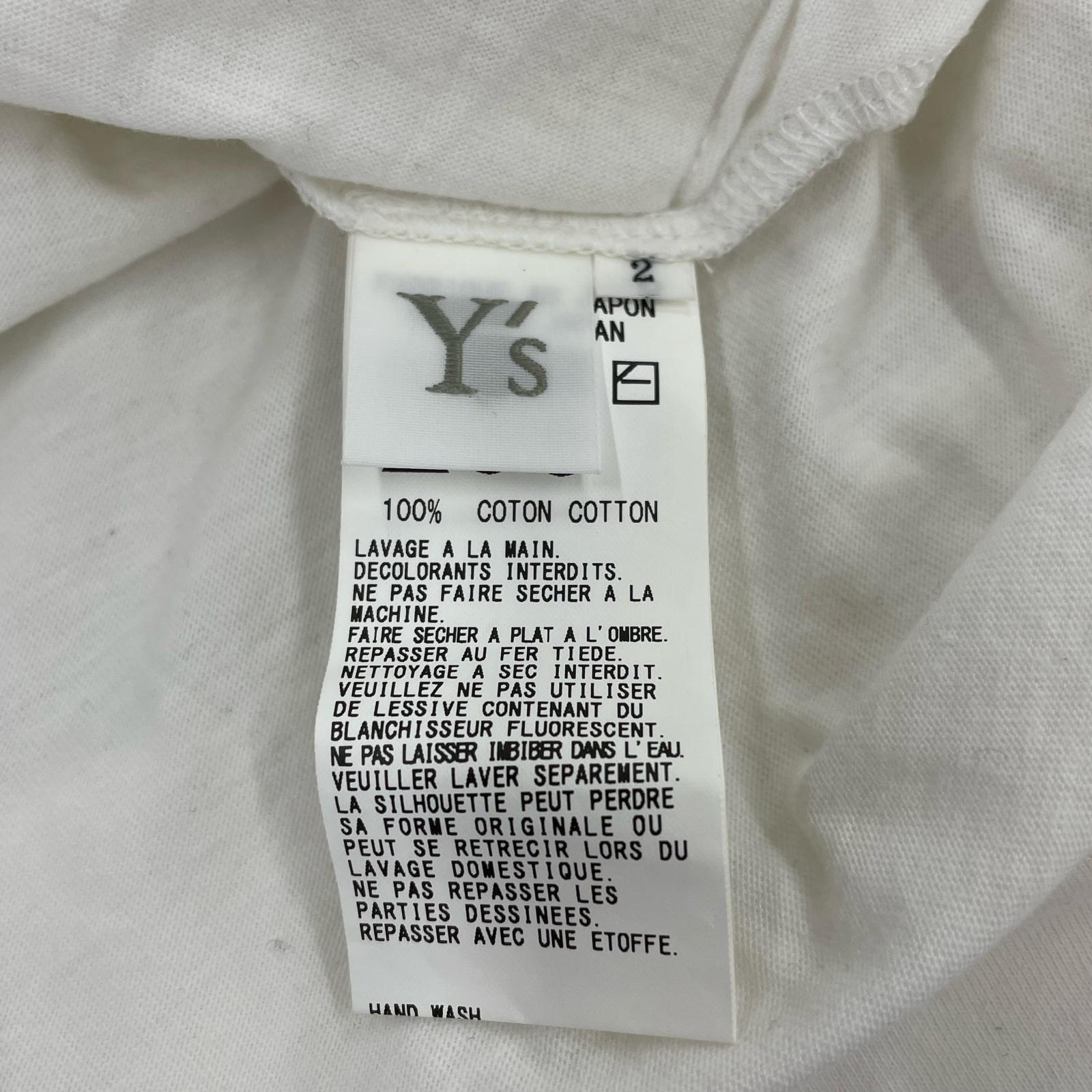 長袖Tシャツ Y's パッチワークデザインカットソー 2 ホワイト