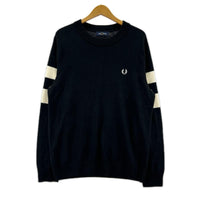 ニット Ringer Cotton Sweatshirt 黒 (L) L
