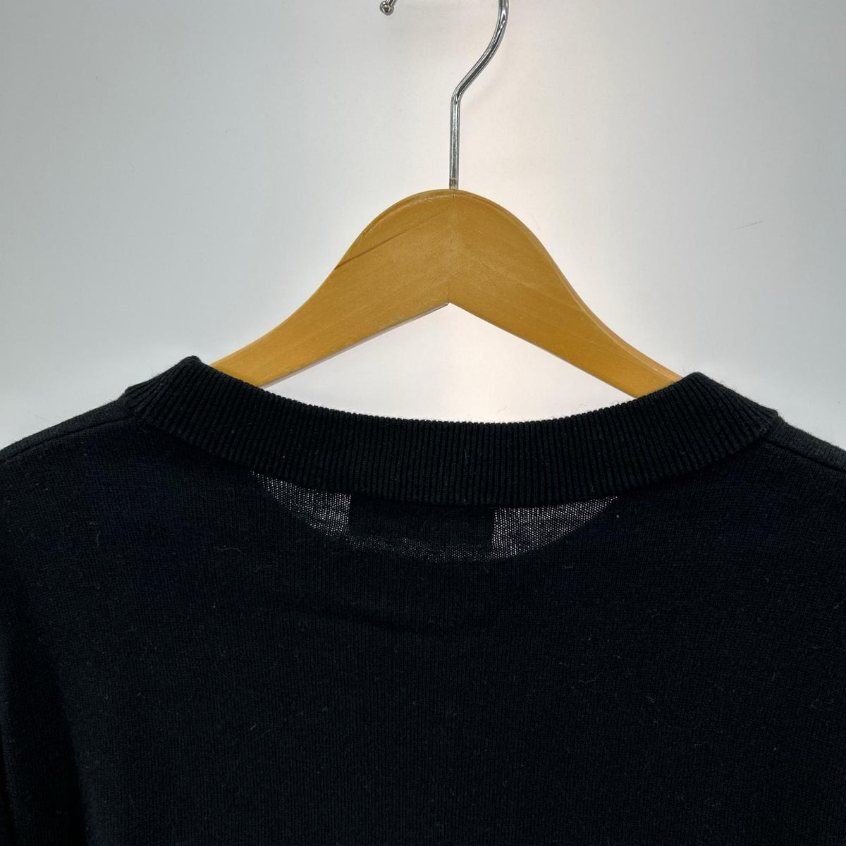 ニット Ringer Cotton Sweatshirt 黒 (L) L