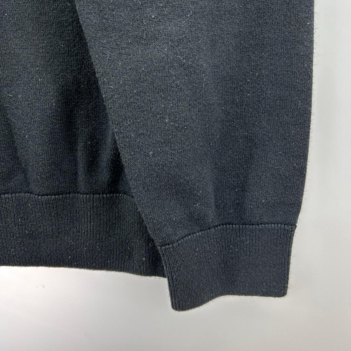 ニット Ringer Cotton Sweatshirt 黒 (L) L