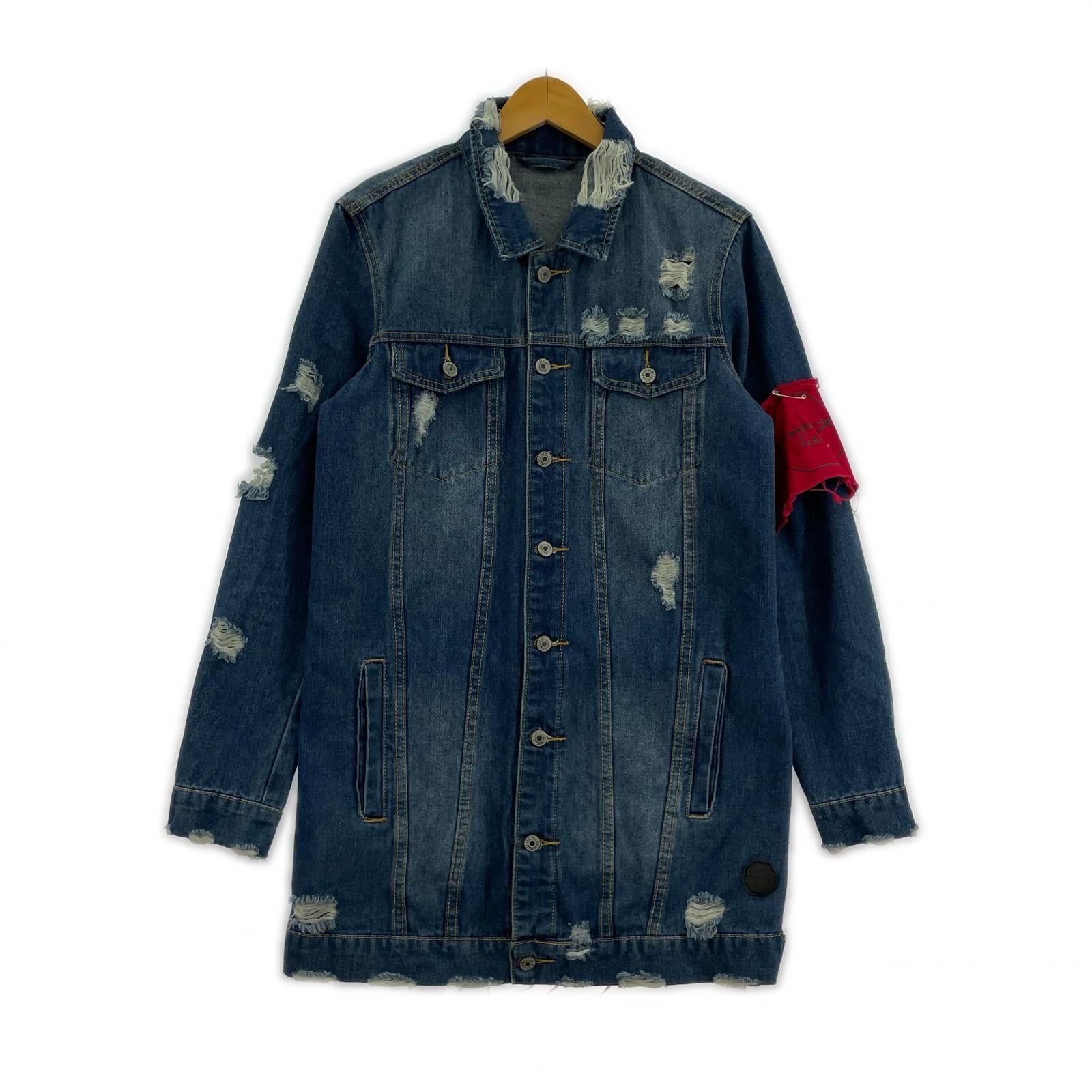 デニムジャケット PROJECT X PARIS ダメージ加工 S S ネイビー