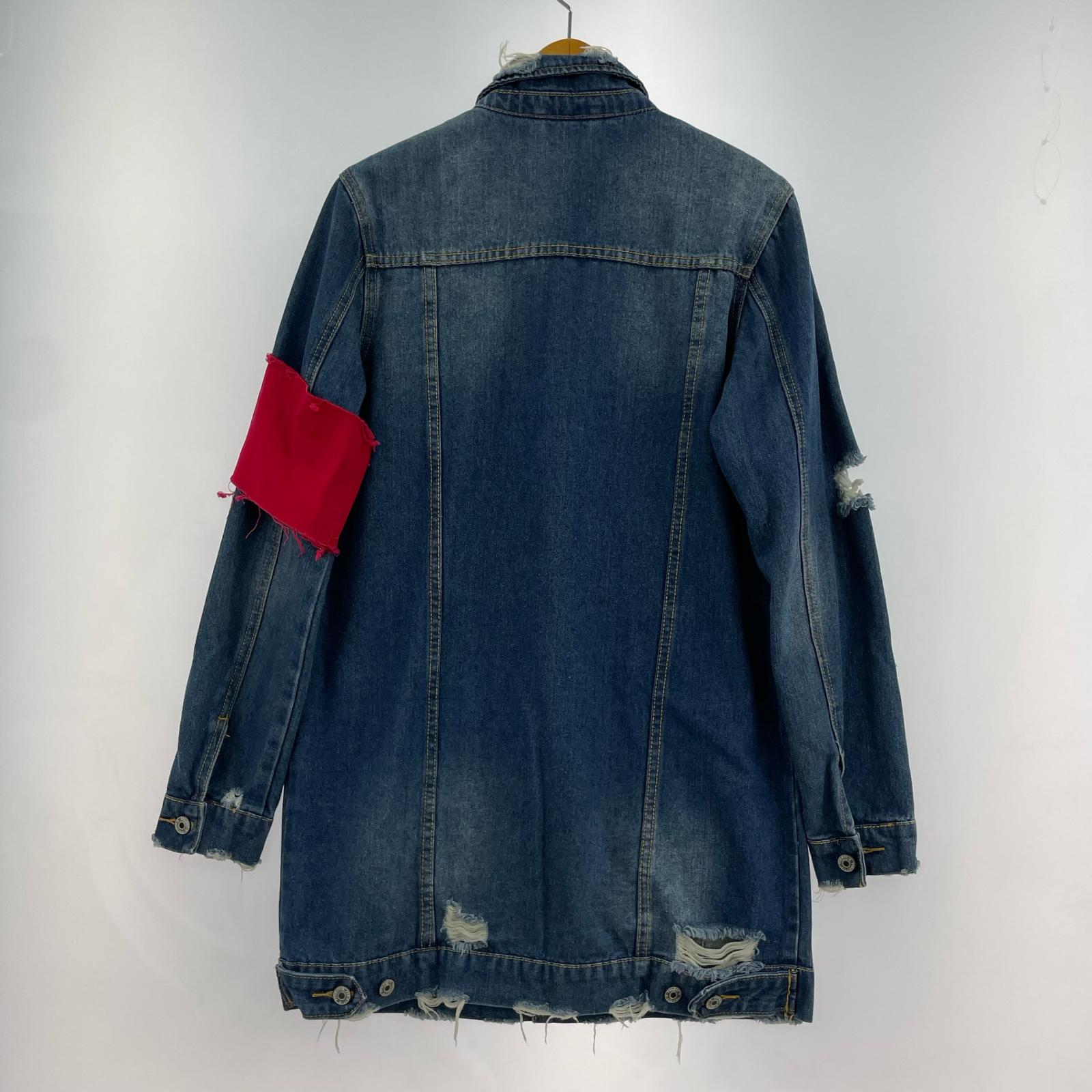 デニムジャケット PROJECT X PARIS ダメージ加工 S S ネイビー