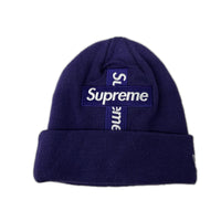 ニットキャップ Cross Box Logo Beanie 紫 パープル