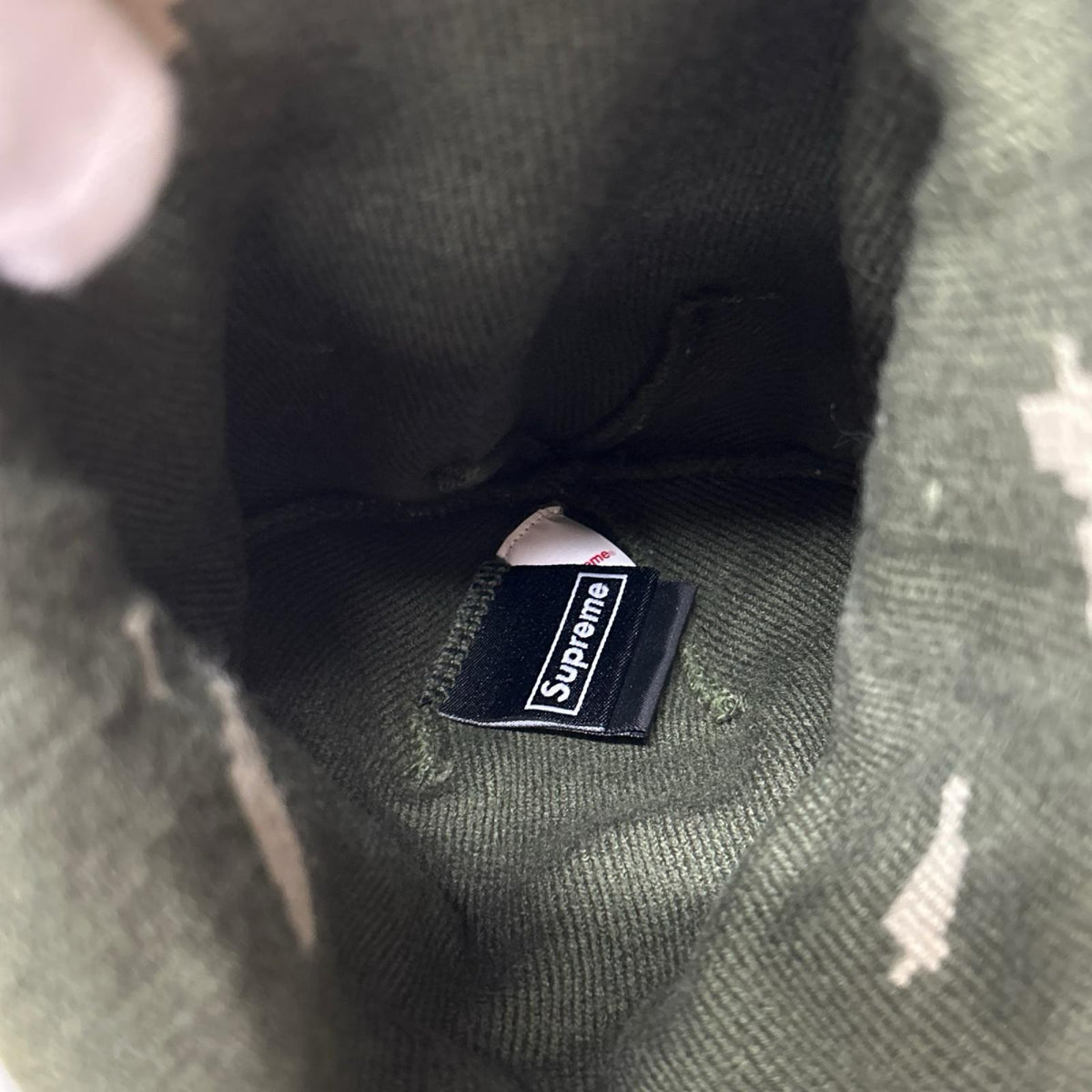 ニットキャップ 21AW Box Logo Beanie 総柄 緑