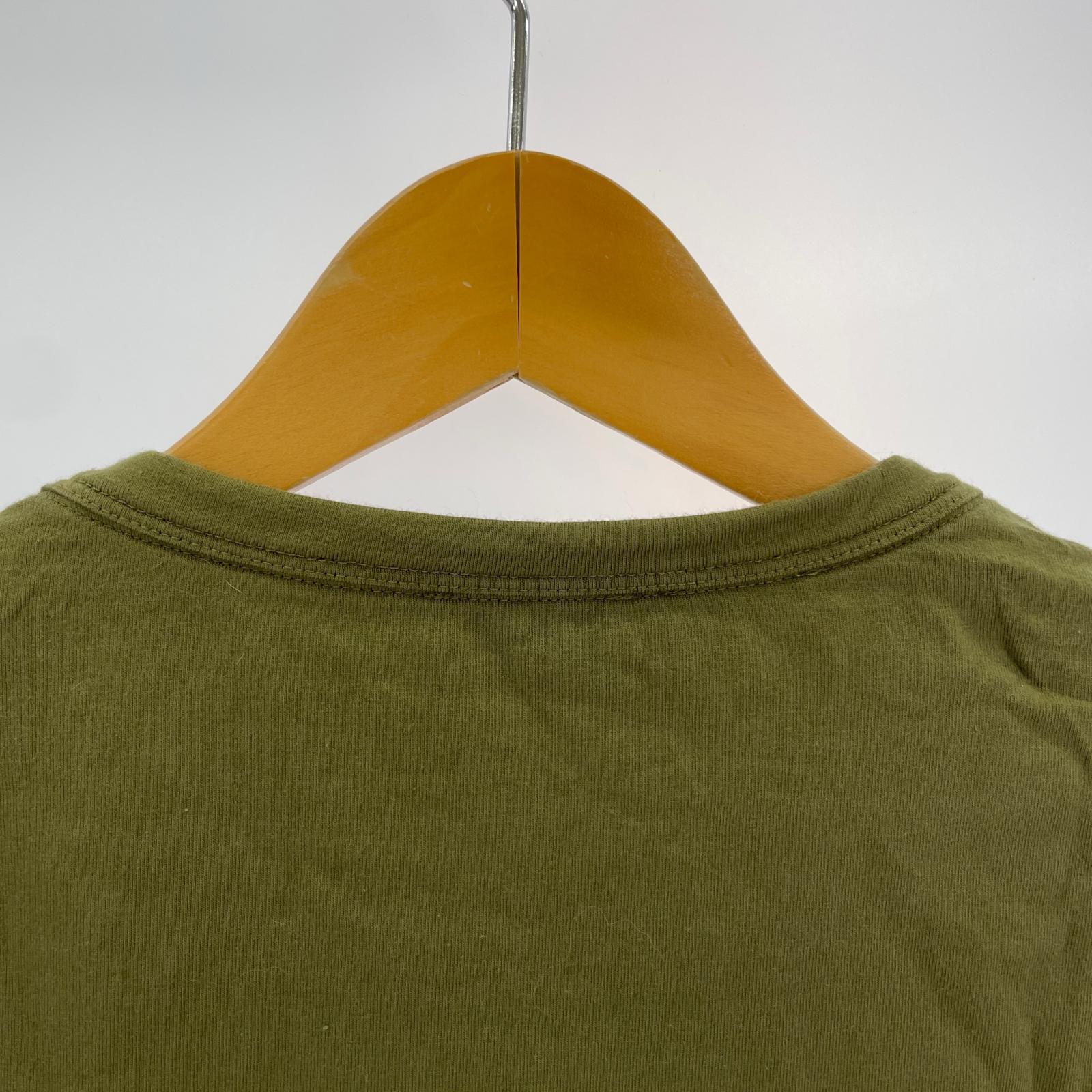 半袖Tシャツ 袖ボーダー カーキ (M) M カーキ