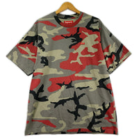 半袖Tシャツ スモールボックスロゴ Tシャツ カモ 赤 S S