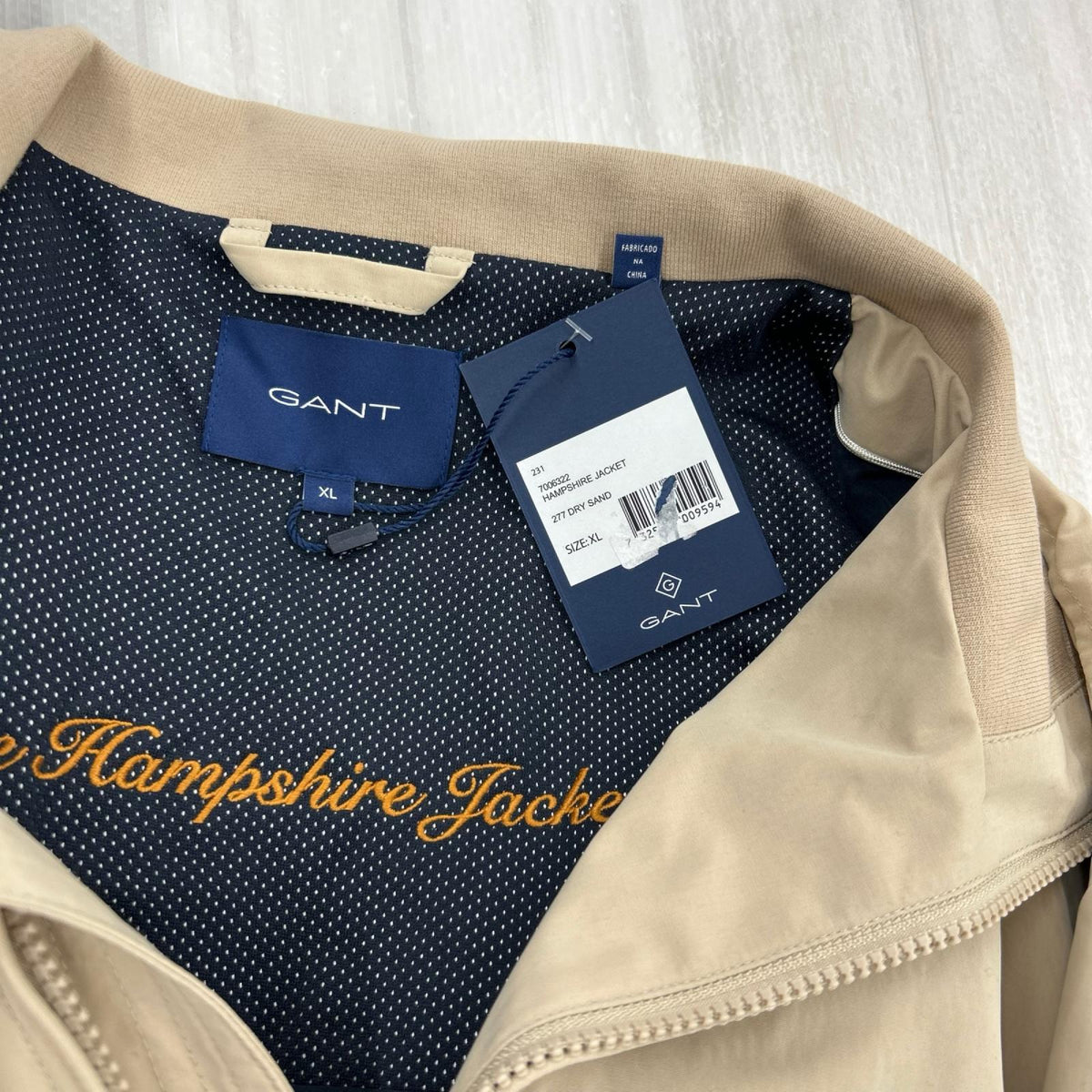 ジャケット GANT フルジップ ベージュ (XL) LL ベージュ