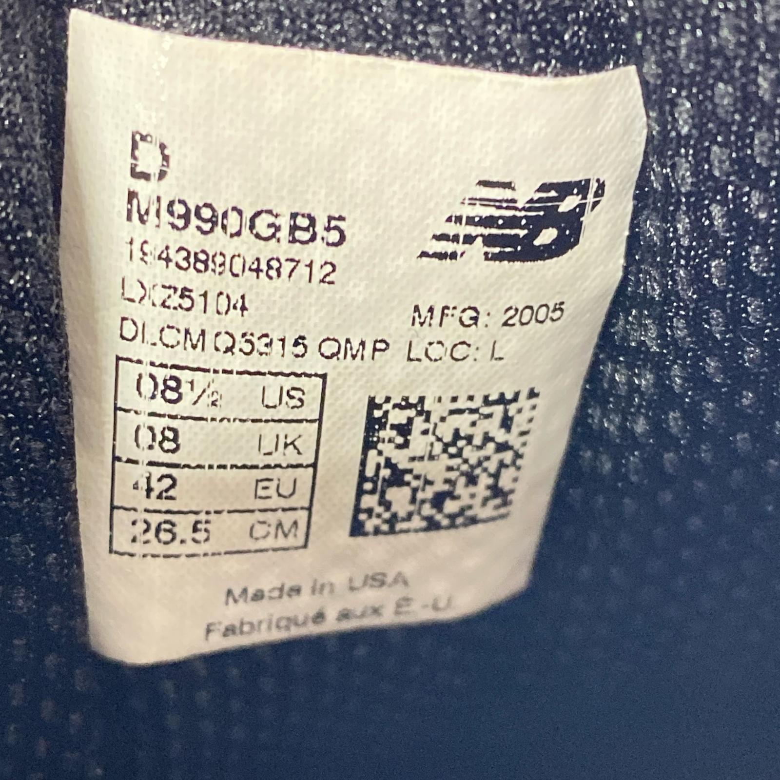 スニーカー M990G85 GRY 26.5cm 26.5cm (US8 1/2 UK8 EU43) ブラック