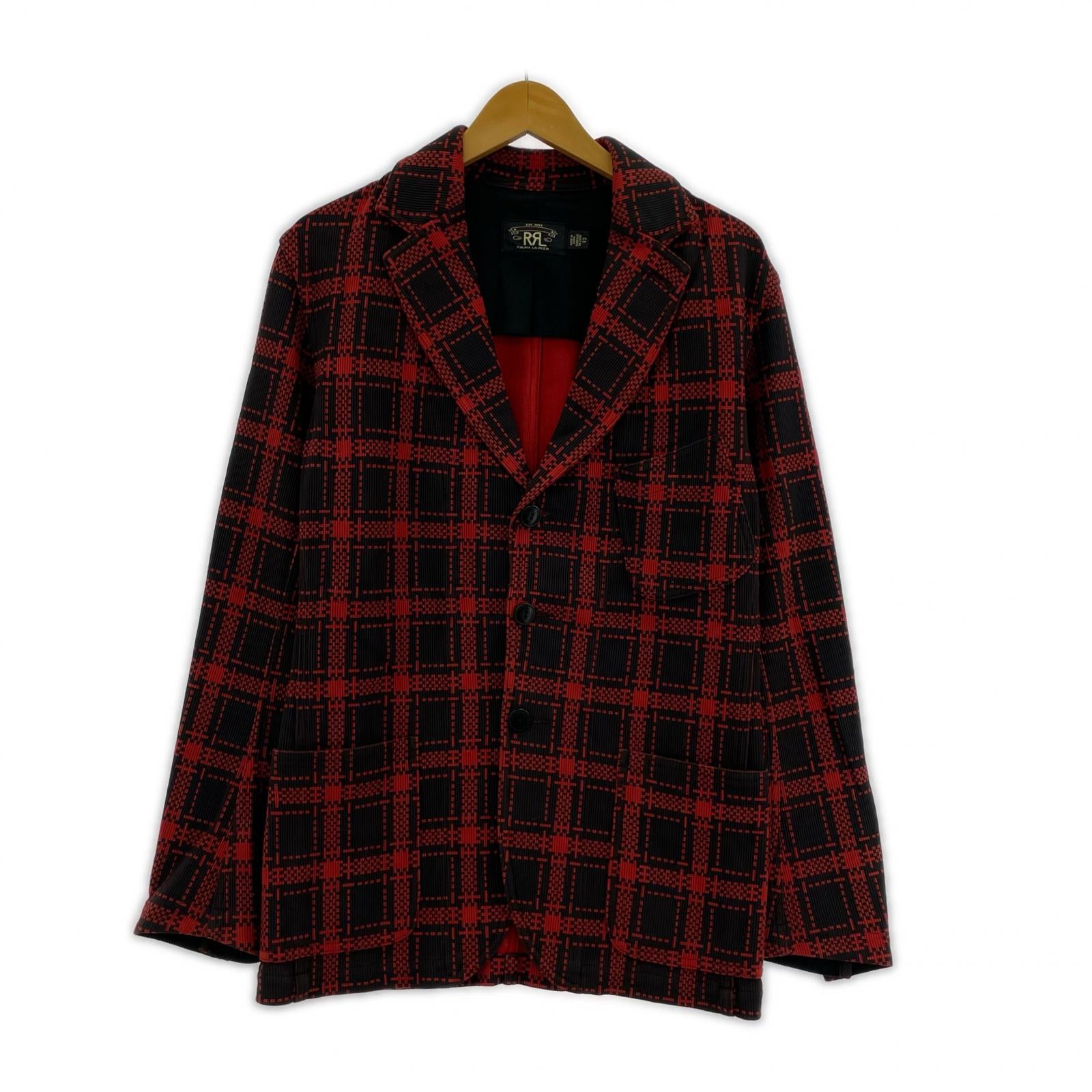 テーラードジャケット チェック RED XS