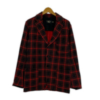 テーラードジャケット チェック RED XS