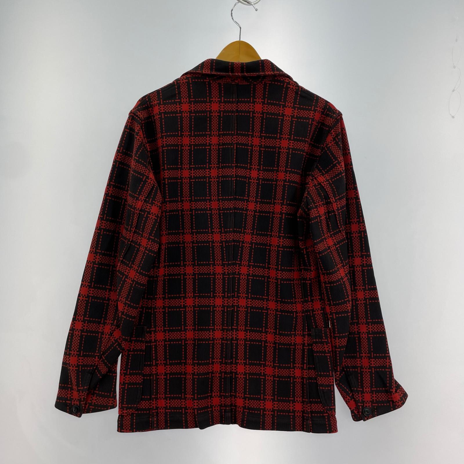 テーラードジャケット チェック RED XS