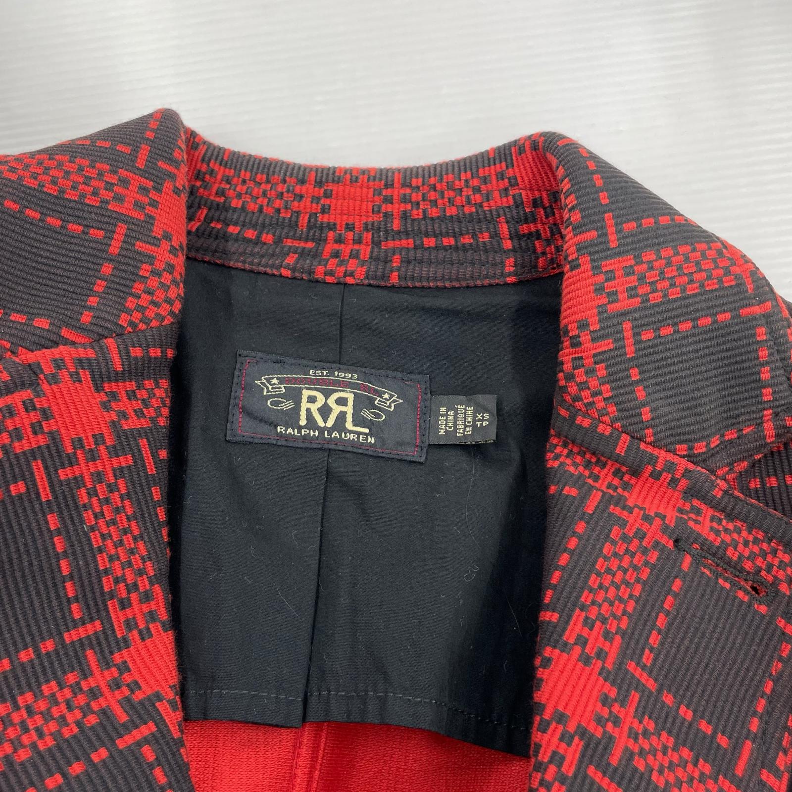 テーラードジャケット チェック RED XS