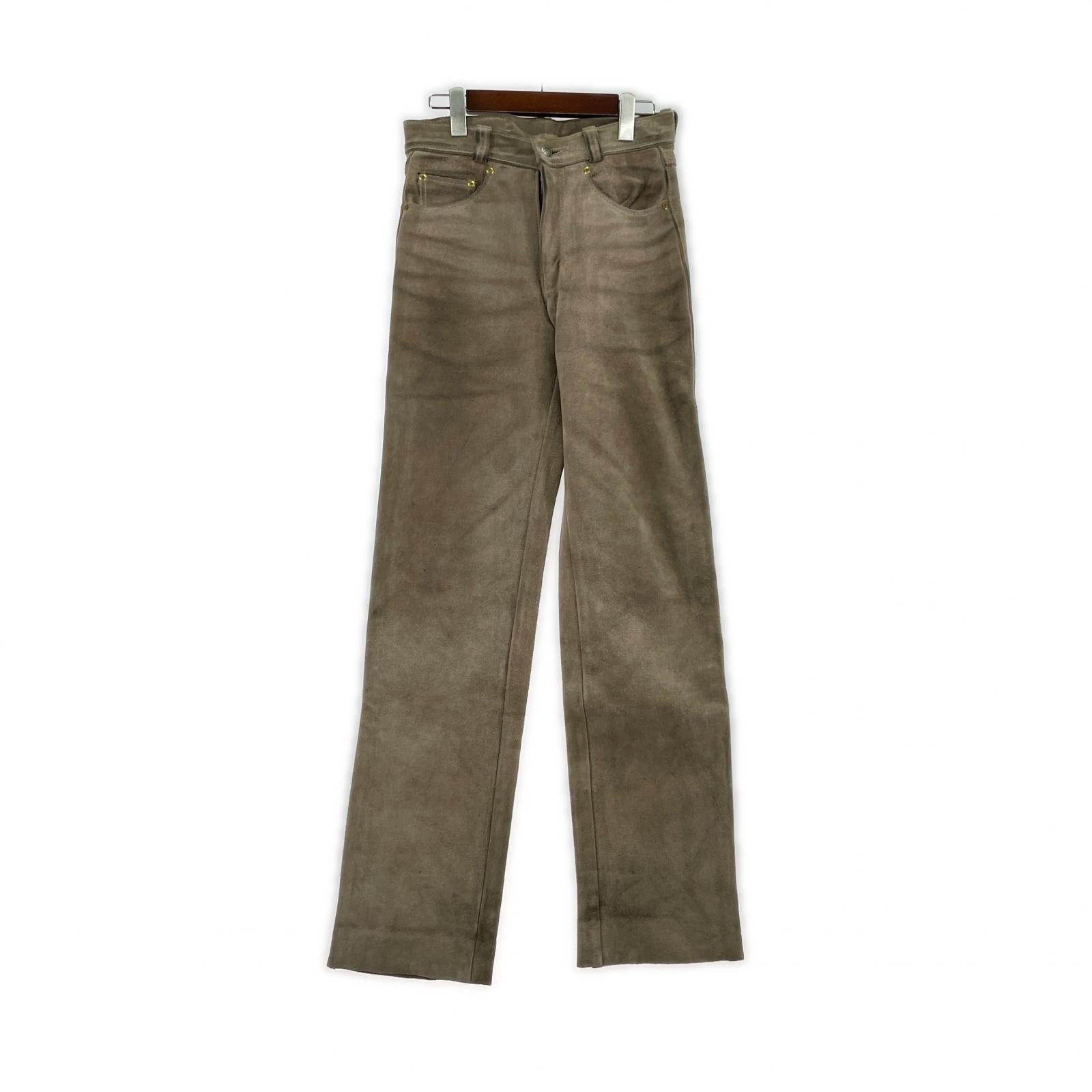パンツ レザーパンツ BEG W28 28 ベージュ