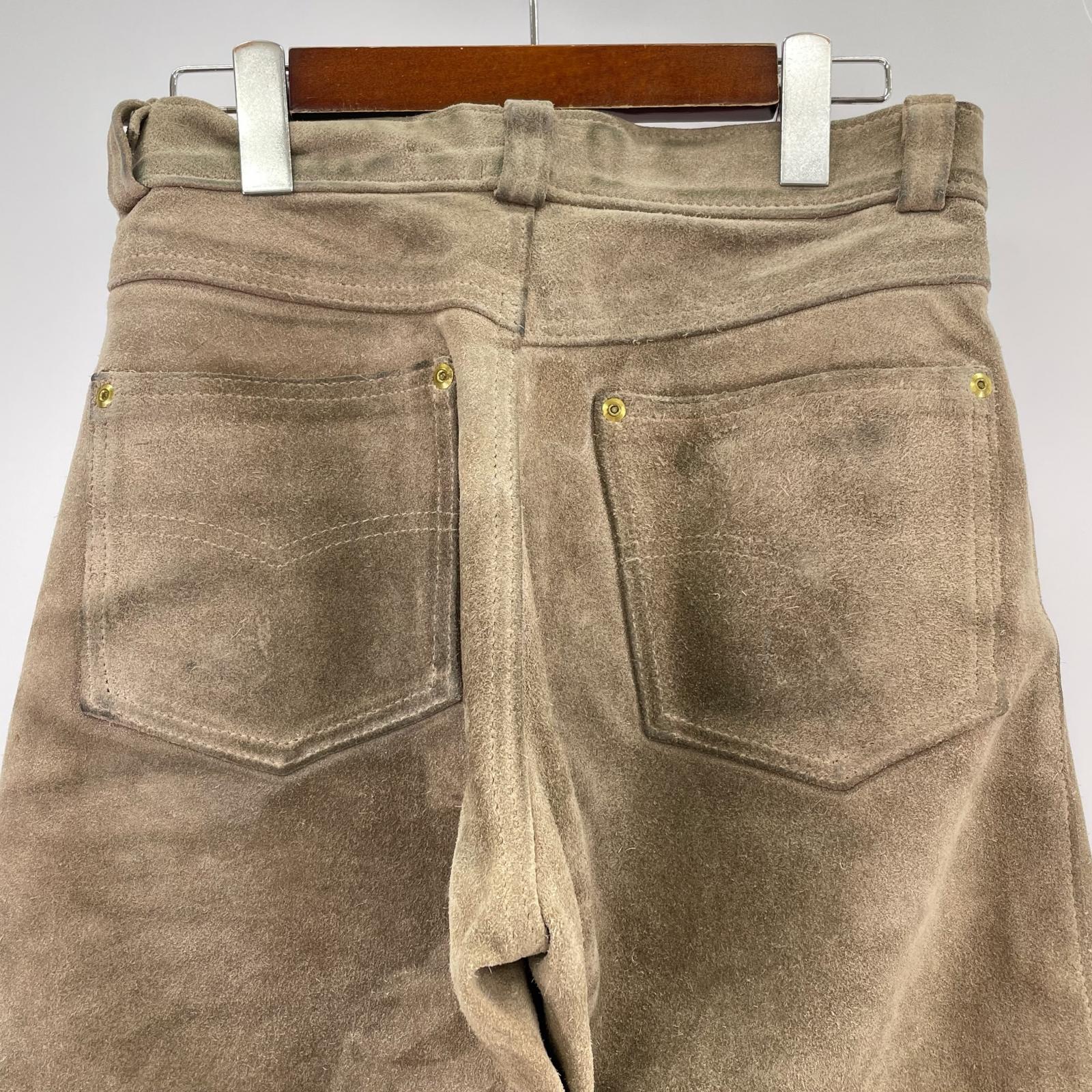 パンツ レザーパンツ BEG W28 28 ベージュ