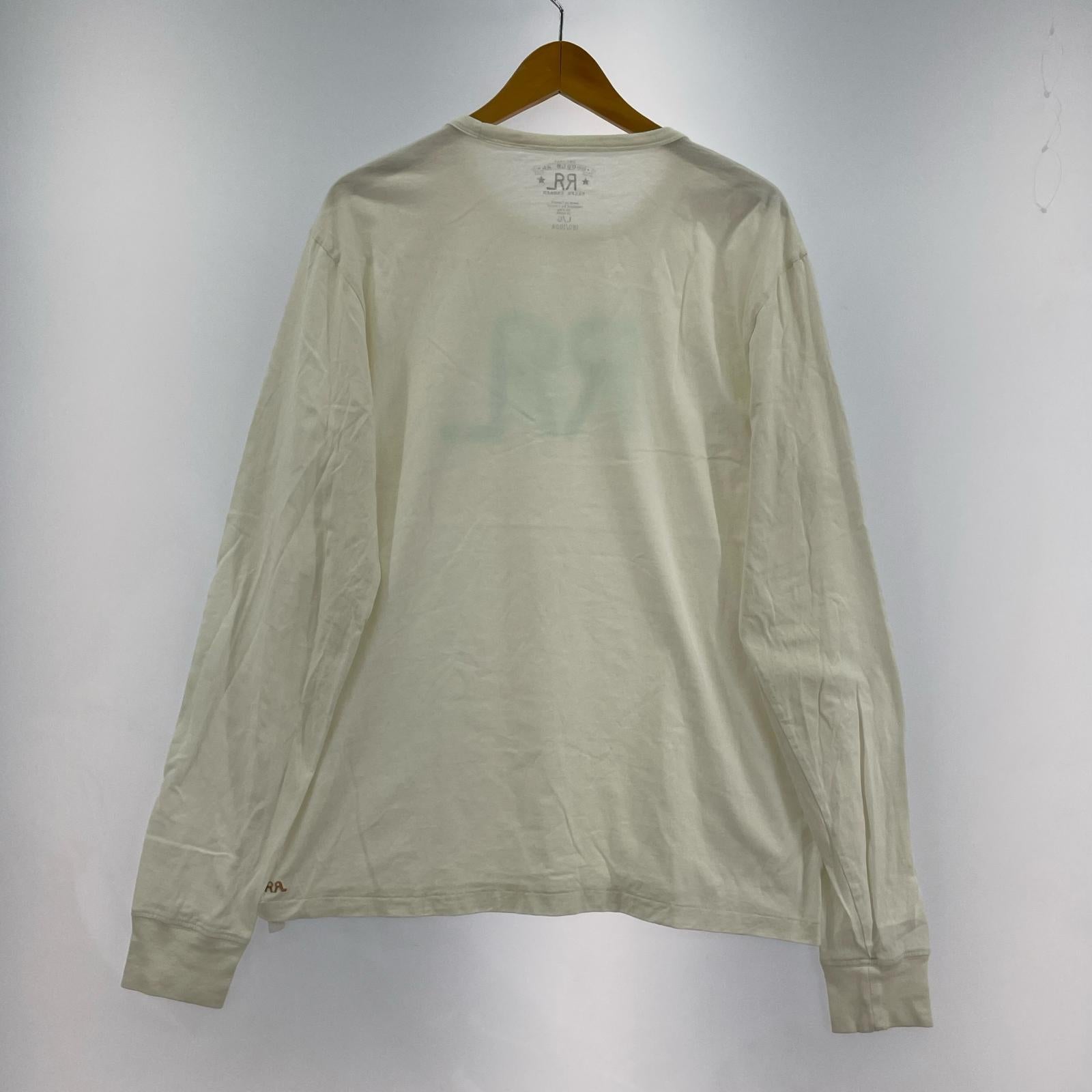 長袖Tシャツ ロゴ WHT L L ホワイト