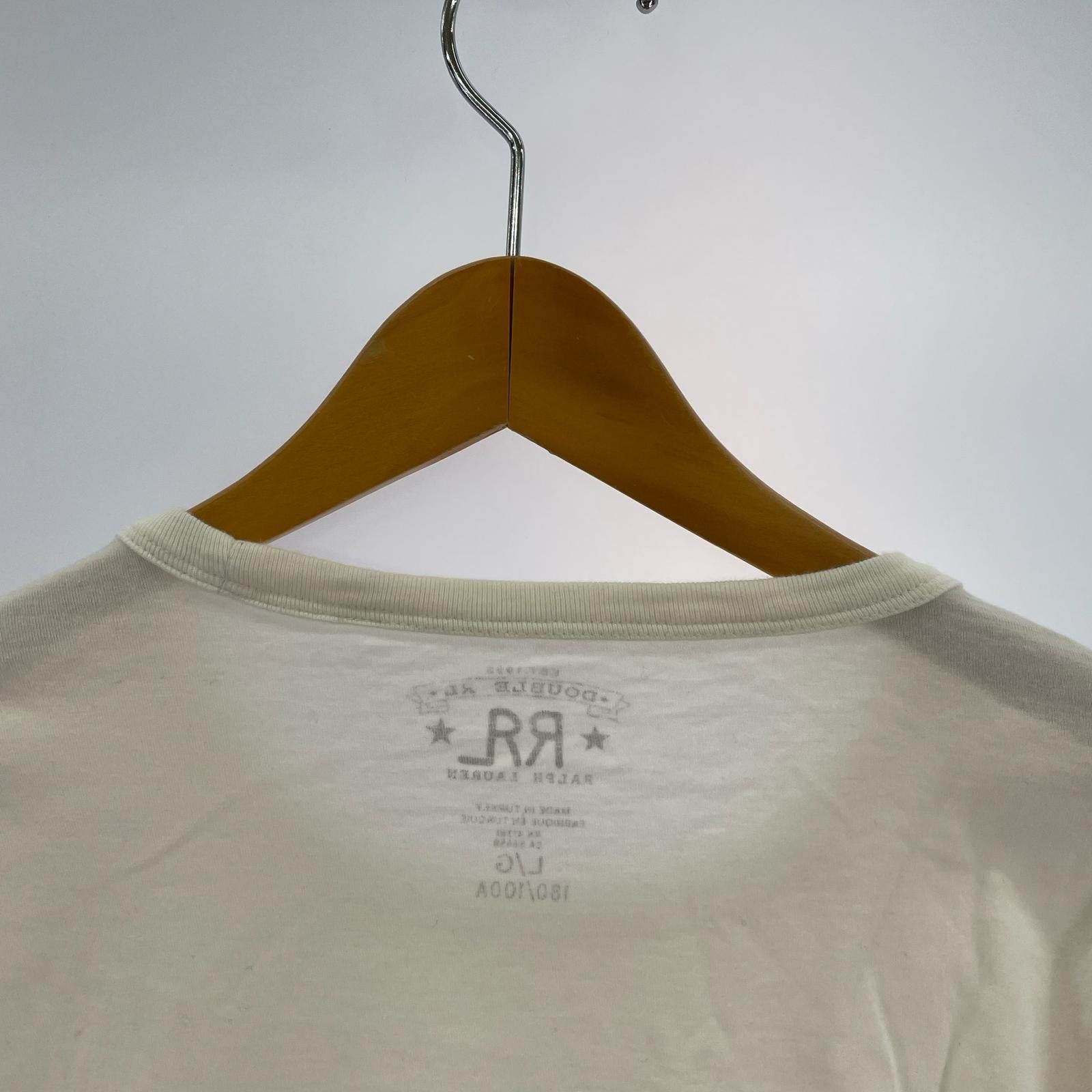 長袖Tシャツ ロゴ WHT L L ホワイト