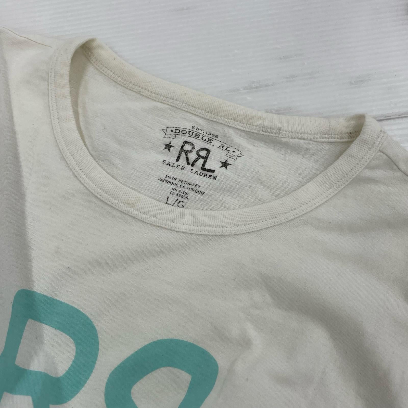 長袖Tシャツ ロゴ WHT L L ホワイト
