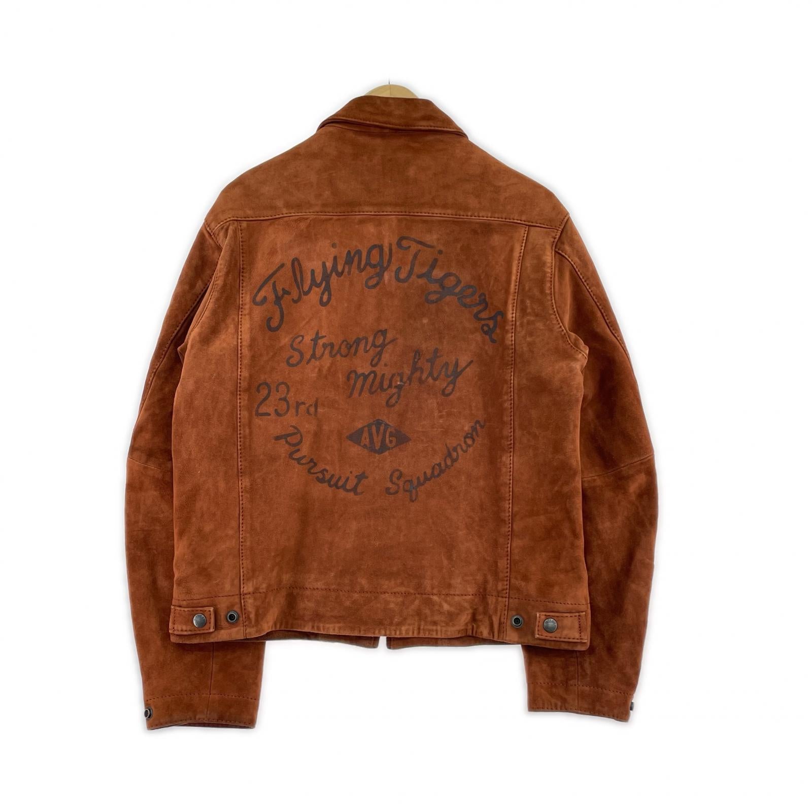レザージャケット AGED SUEDE SOUVENIR JKT BWN M M ブラウン