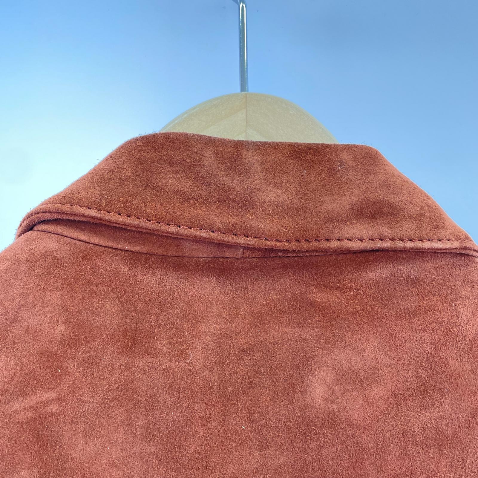 レザージャケット AGED SUEDE SOUVENIR JKT BWN M M ブラウン