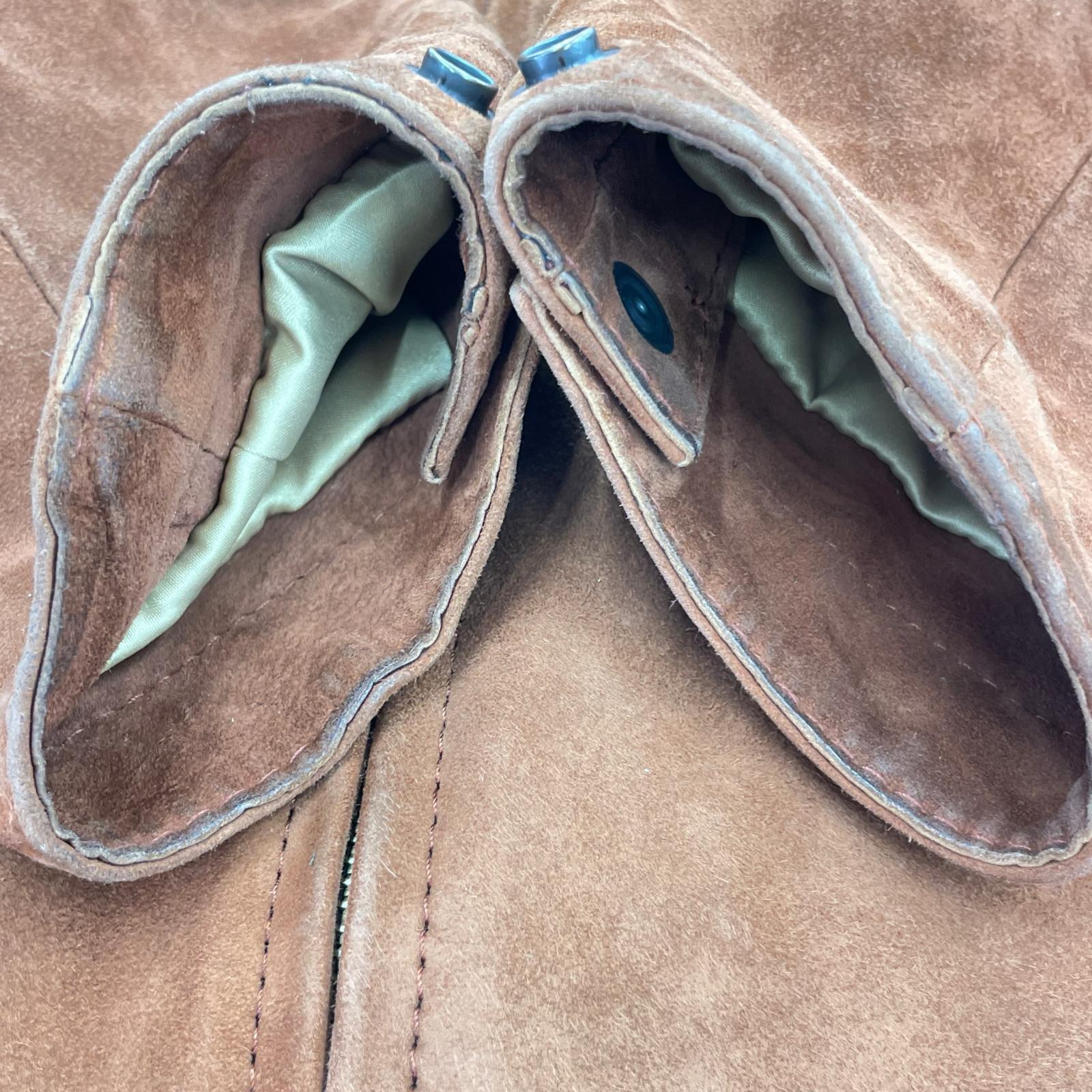レザージャケット AGED SUEDE SOUVENIR JKT BWN M M ブラウン